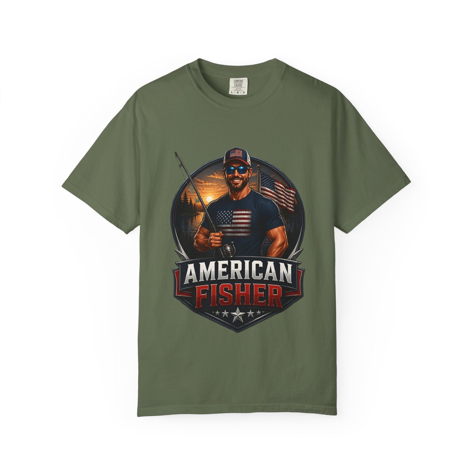 American Fisher T-Shirt — Patriotic Fishing Tee for Men - Image 37