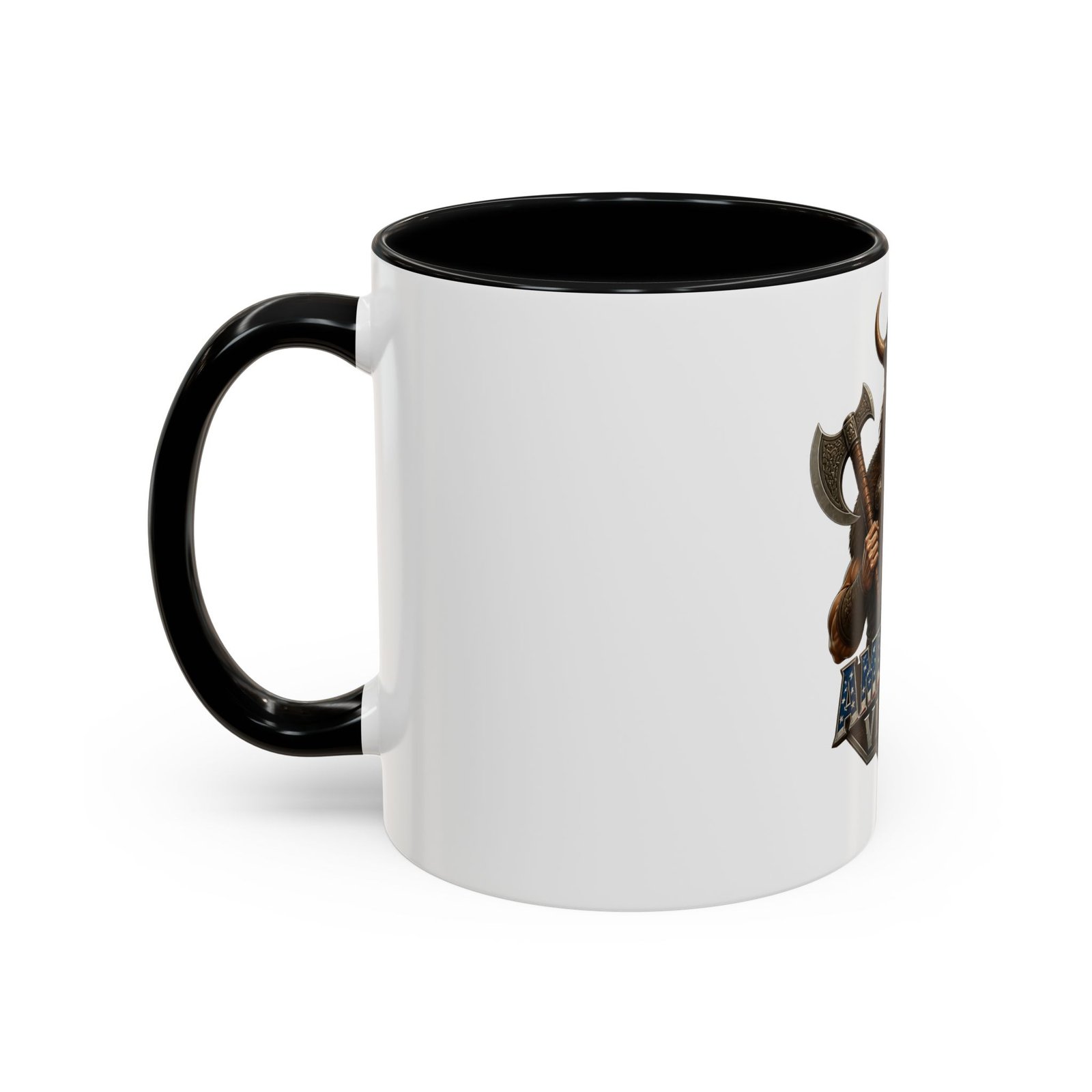 American Viking Coffee Mug – Patriotic Viking Shield Accent Mug (11/15 oz) - Image 3