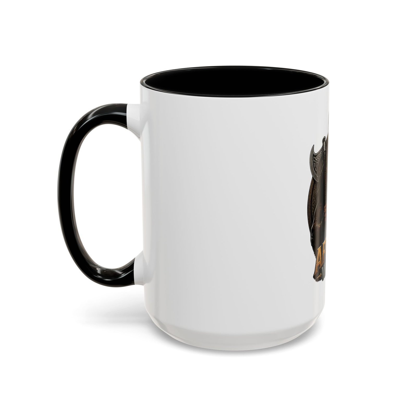 African Viking Coffee Mug — Black Warrior Axe Design (11/15oz) - Image 19