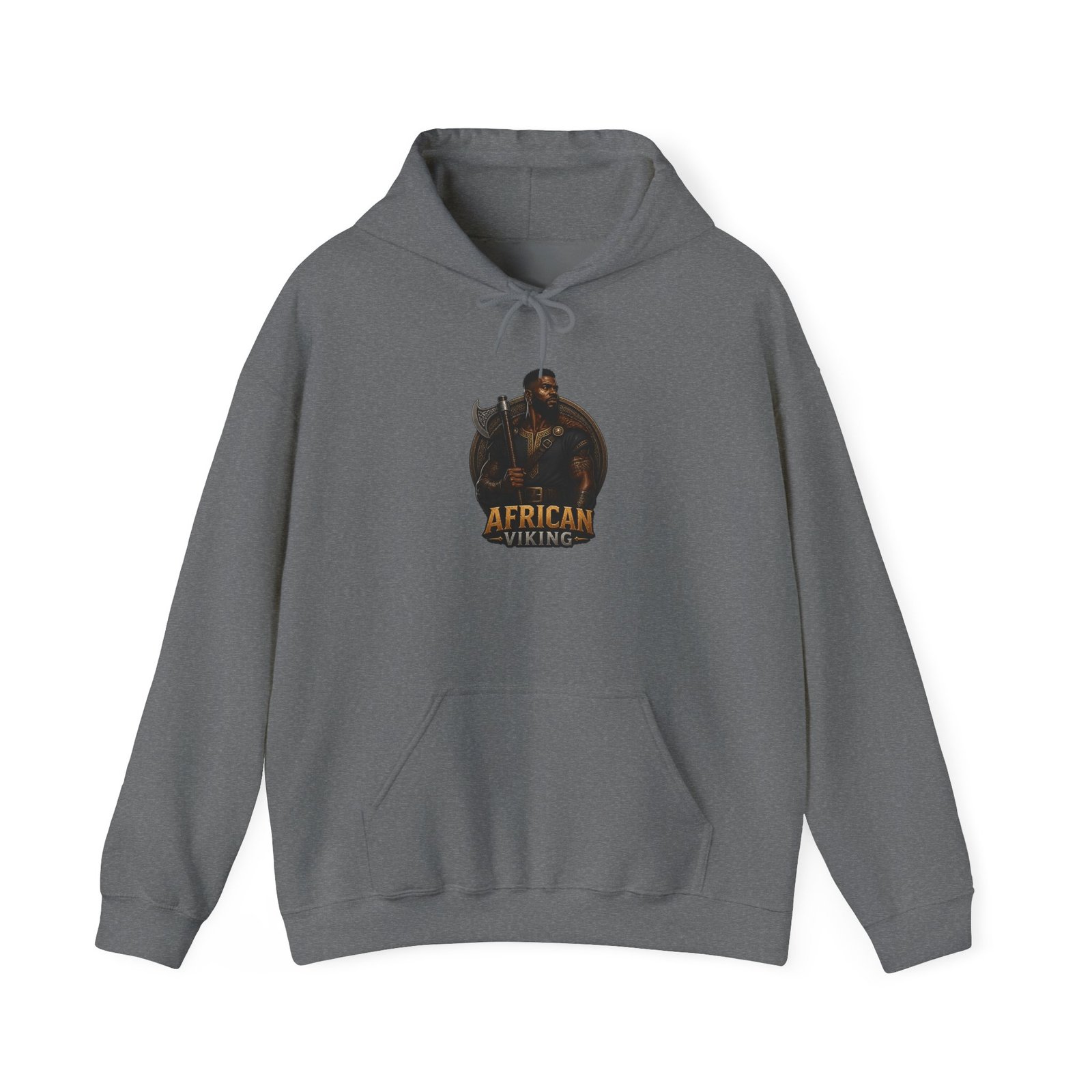 Hoodie - 'African Viking' Vintage Wildlife Graphic - Image 25