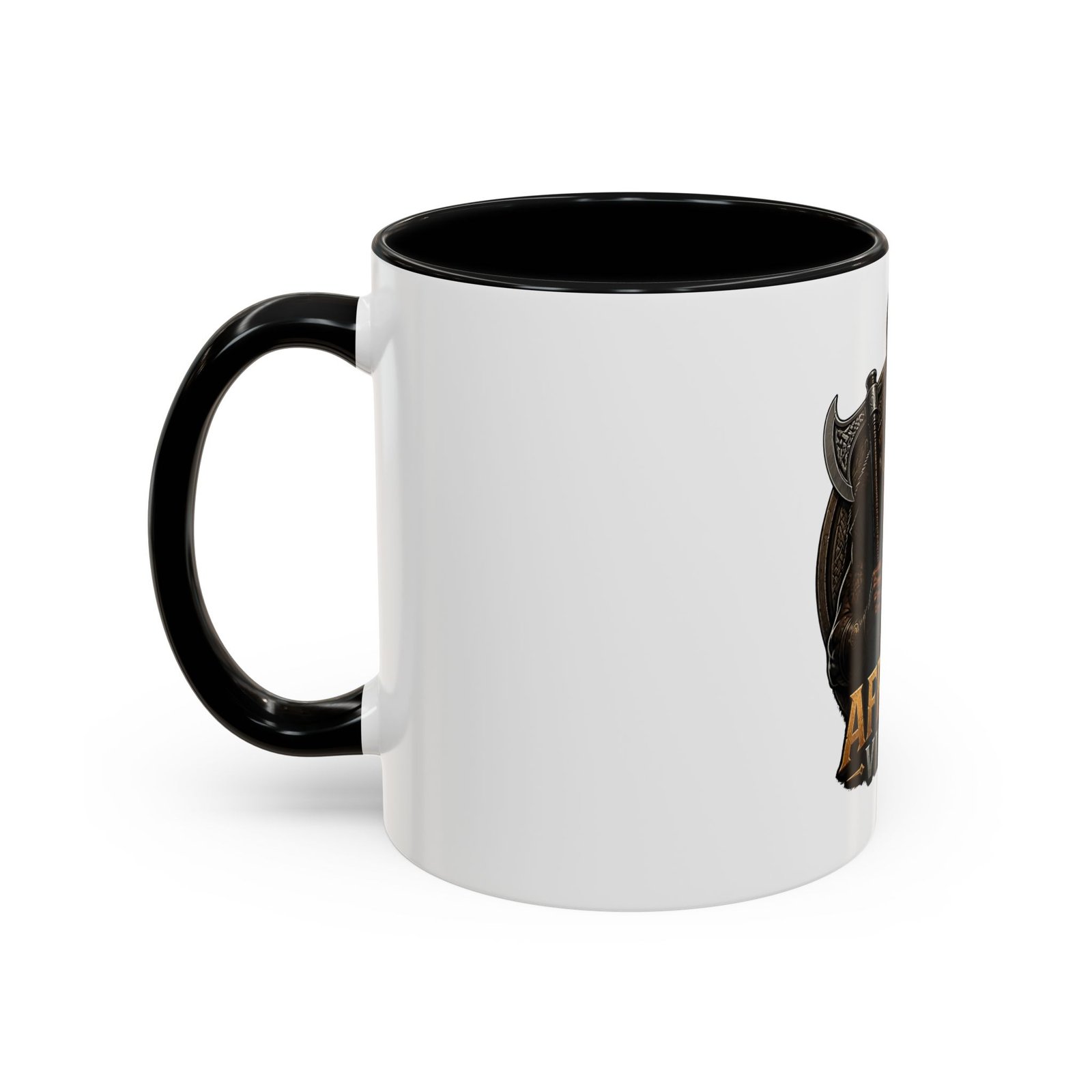 African Viking Coffee Mug — Black Warrior Axe Design (11/15oz) - Image 3