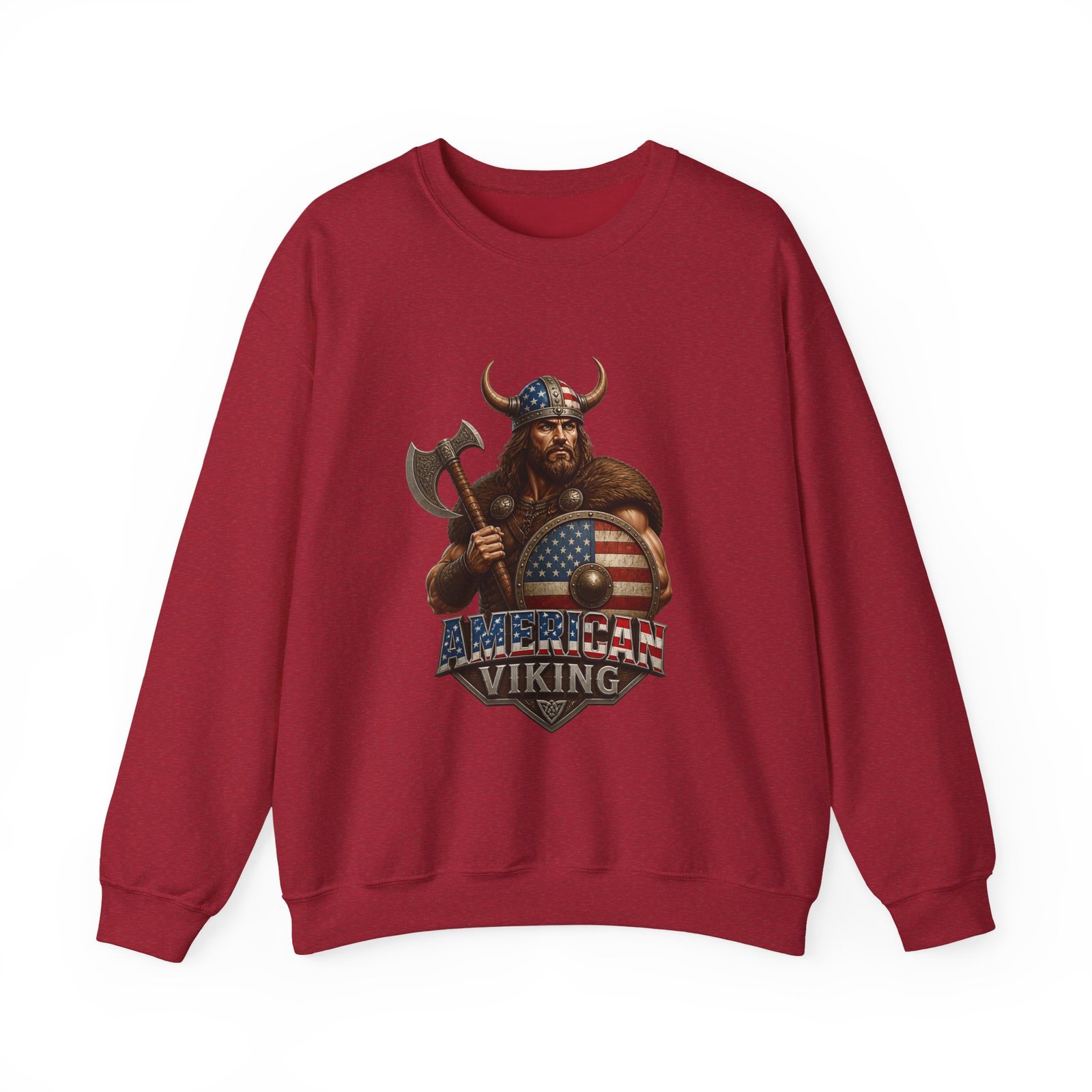 American Viking Sweatshirt - Patriotic Viking Crewneck - Image 49