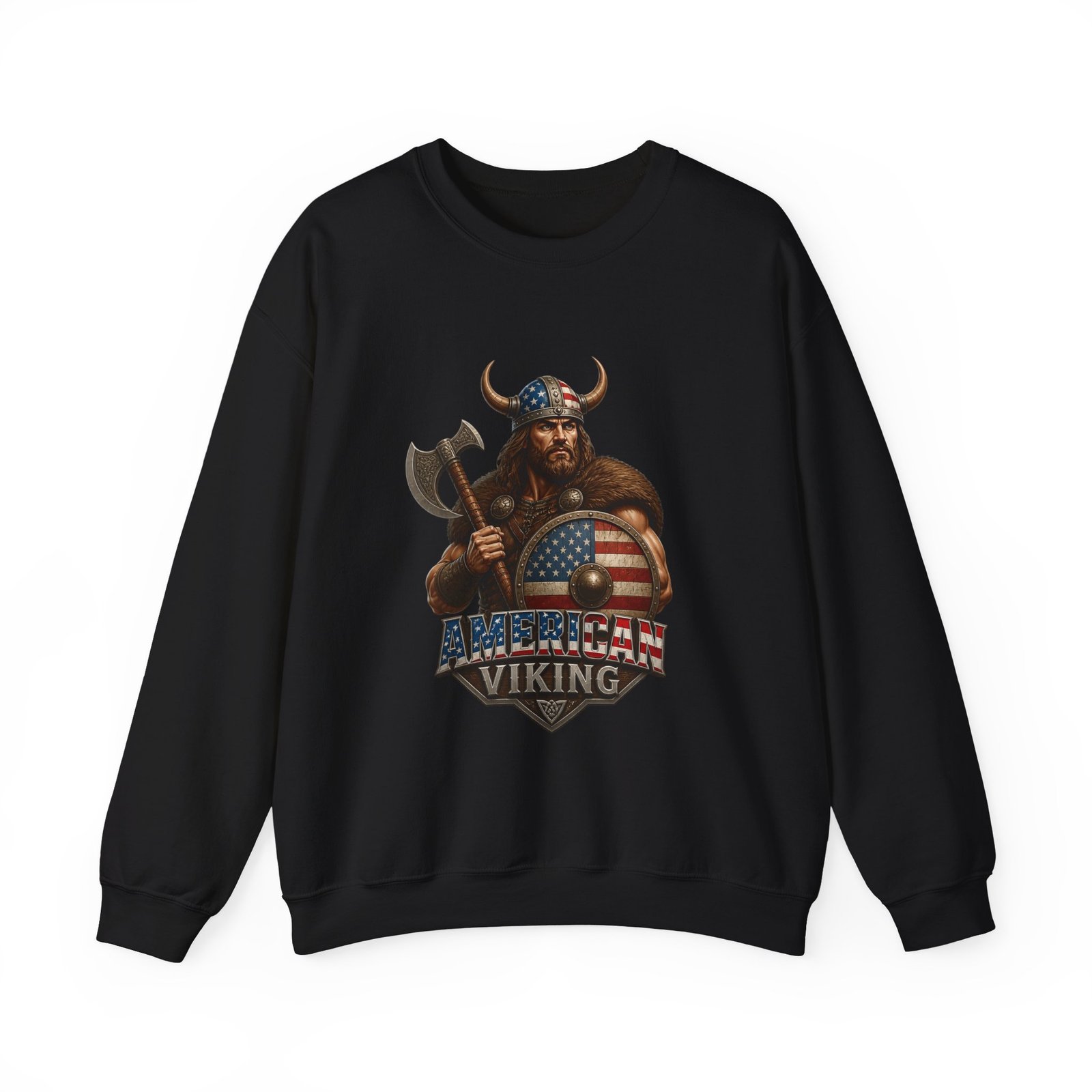 American Viking Sweatshirt - Patriotic Viking Crewneck - Image 17