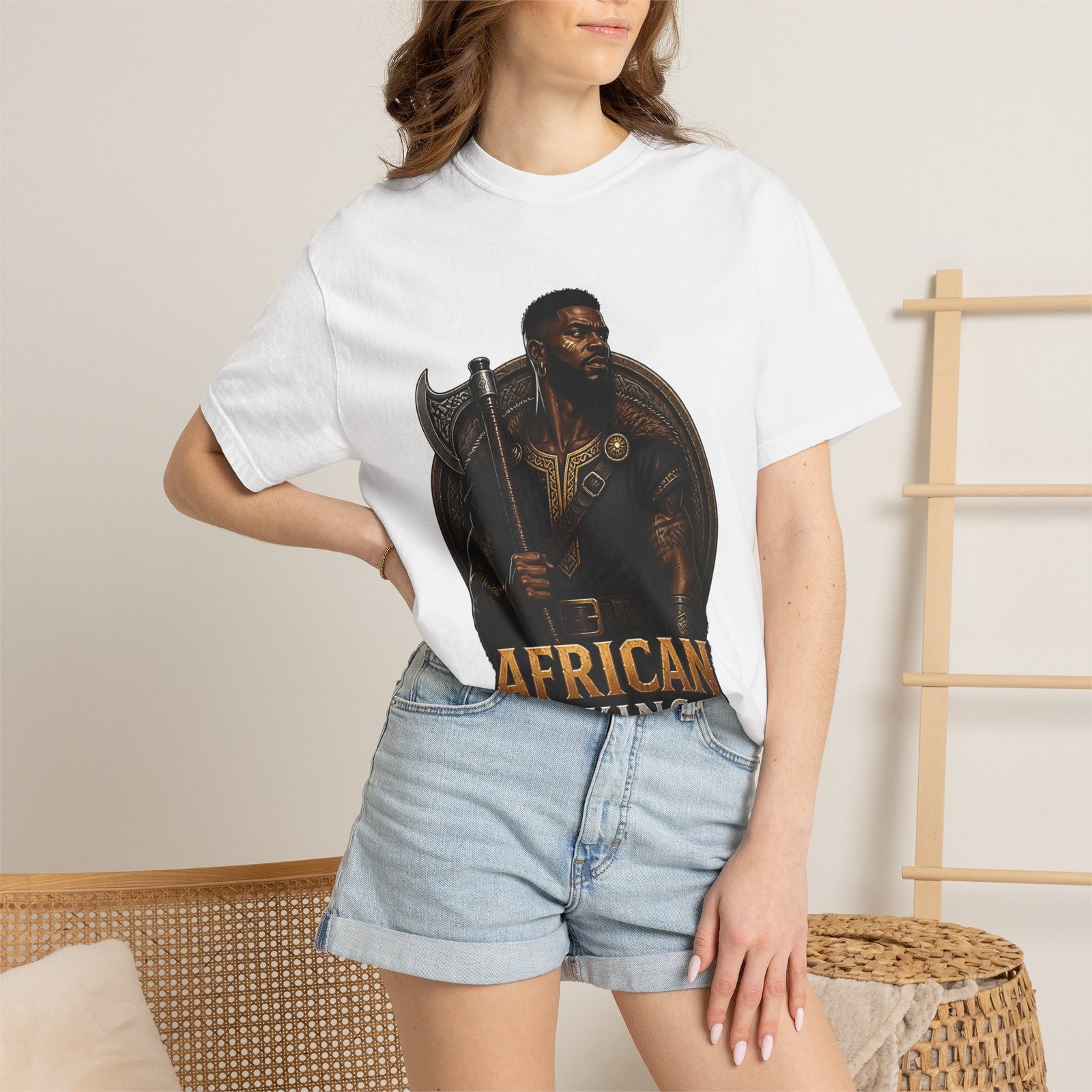 African Viking T-Shirt — Graphic Warrior Tee - Image 4