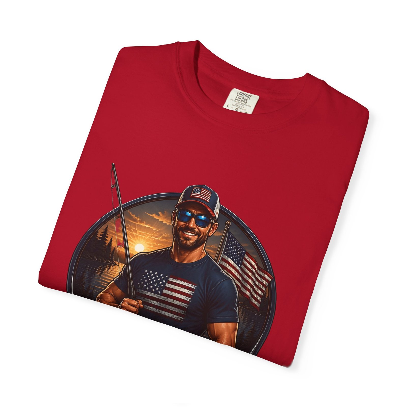 American Fisher T-Shirt — Patriotic Fishing Tee for Men - Image 59