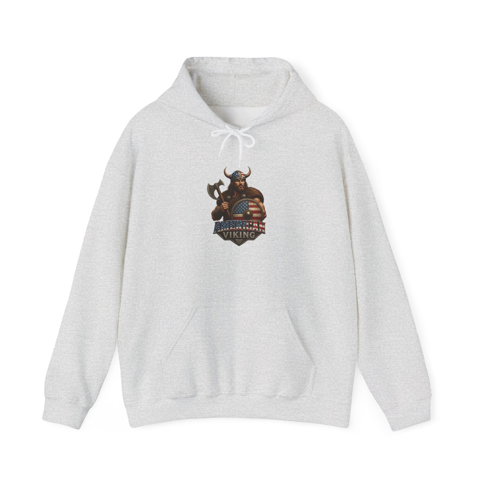 American Viking Graphic Hoodie – Braveheart Axe Logo Sweatshirt - Image 5