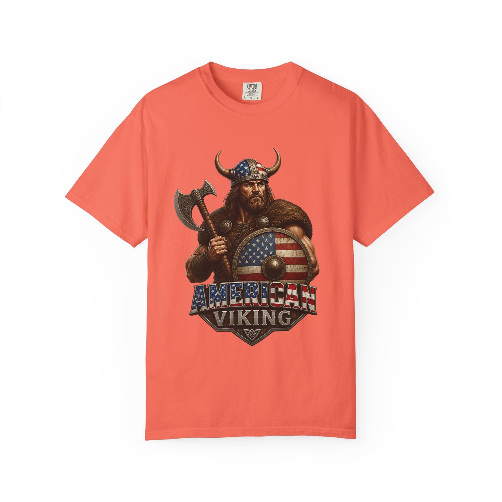 American Viking T-Shirt — Patriotic Viking Shield Tee - Image 9
