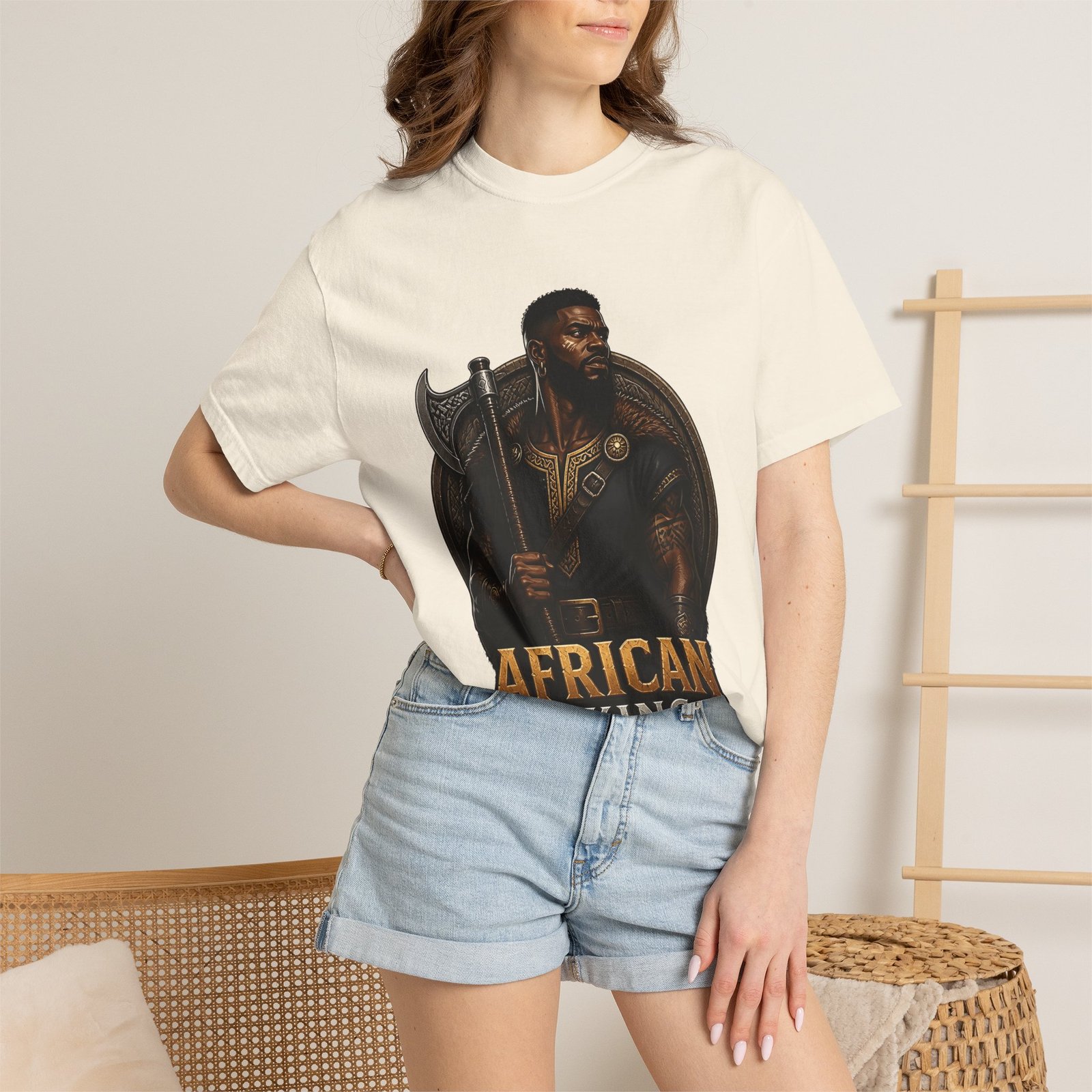 African Viking T-Shirt — Graphic Warrior Tee - Image 20