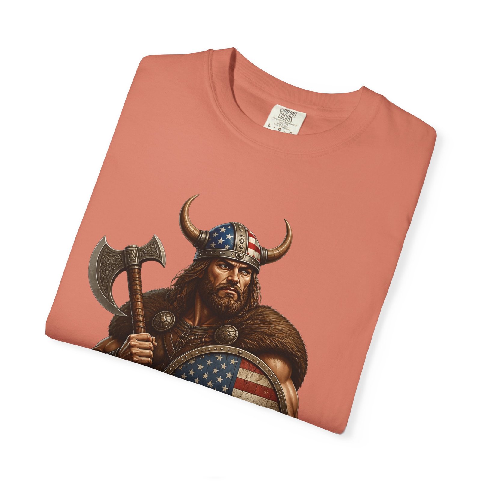 American Viking T-Shirt — Patriotic Viking Shield Tee - Image 7