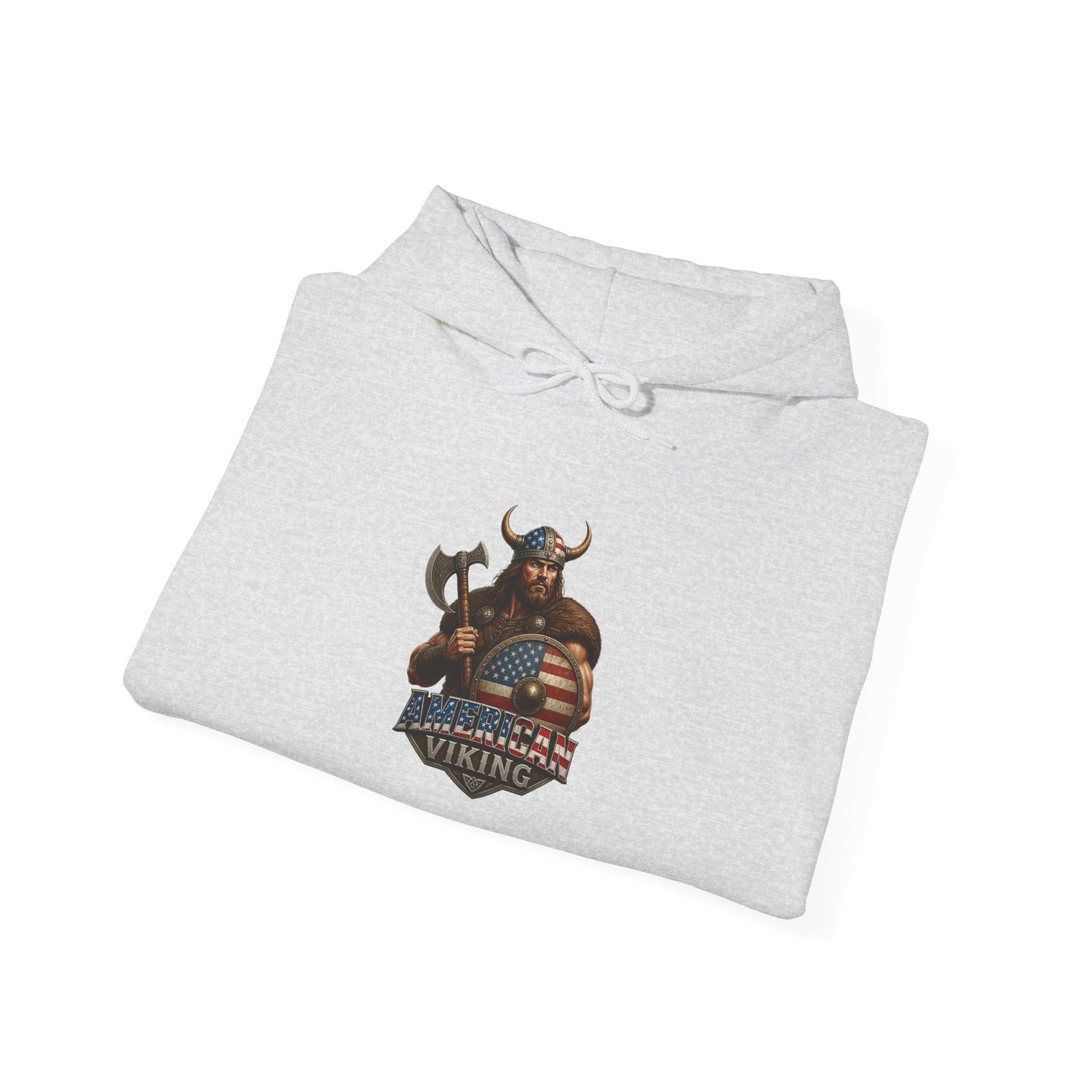 American Viking Graphic Hoodie – Braveheart Axe Logo Sweatshirt - Image 12