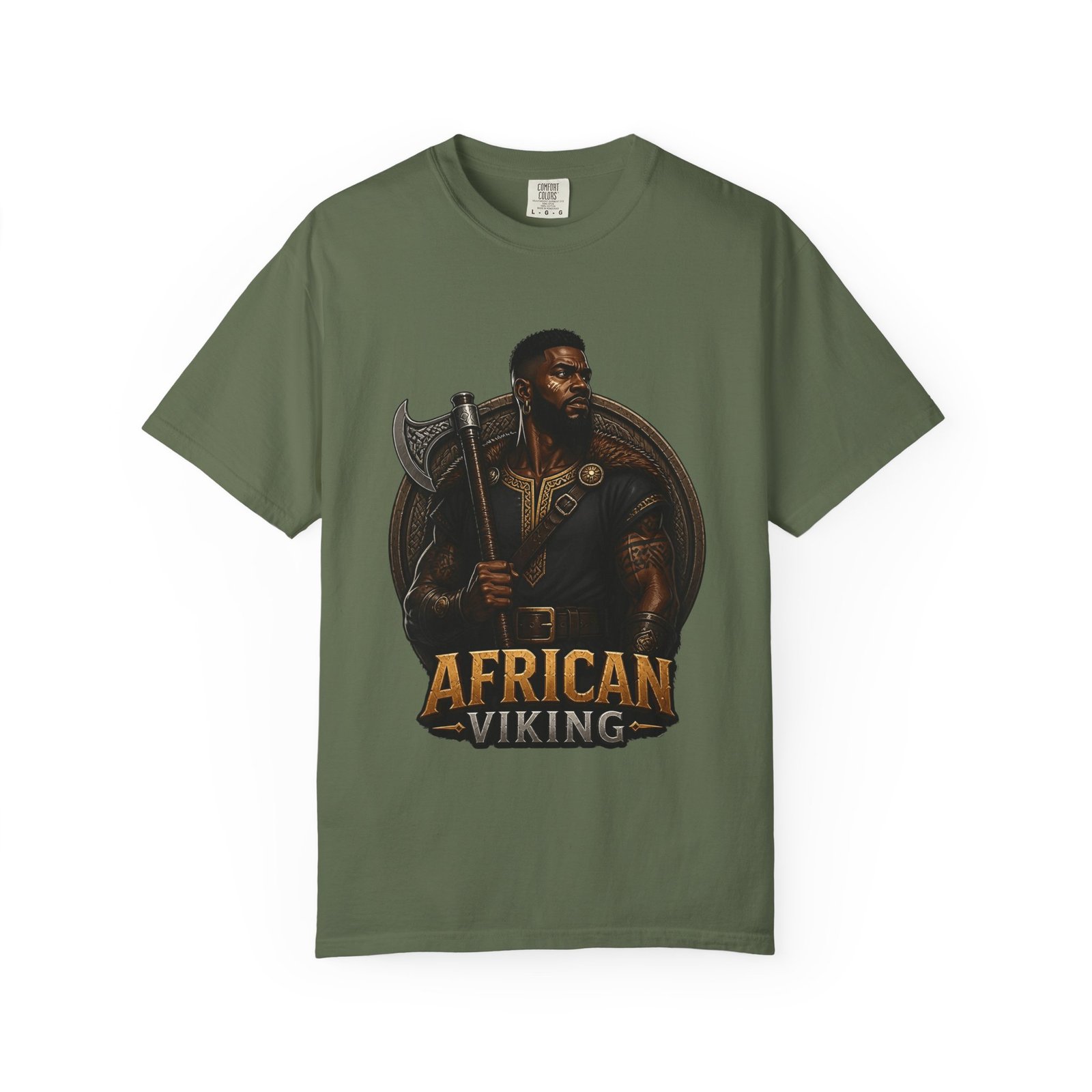 African Viking T-Shirt — Graphic Warrior Tee - Image 37