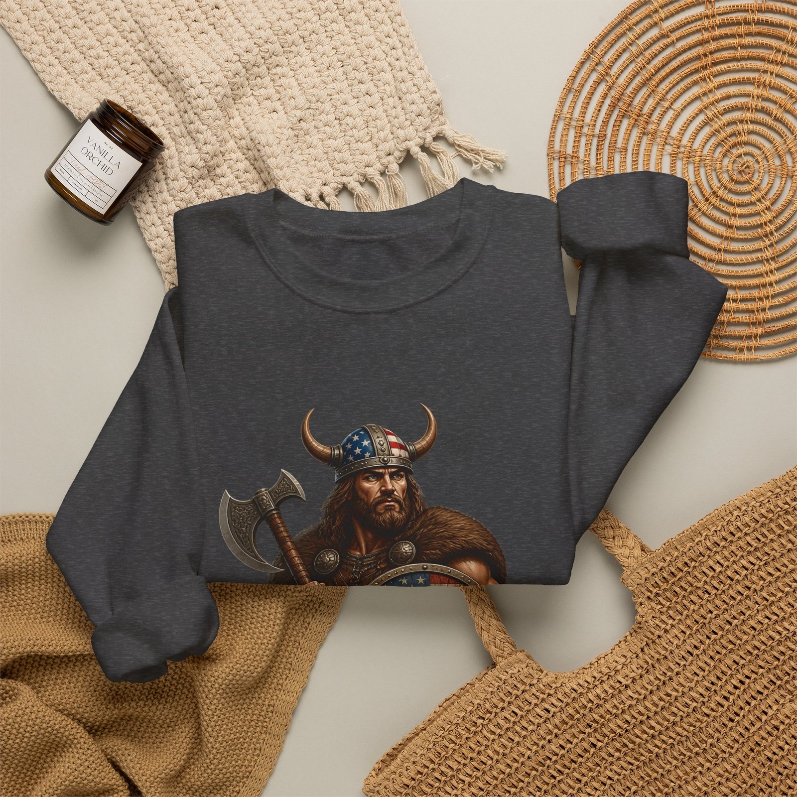 American Viking Sweatshirt - Patriotic Viking Crewneck - Image 36