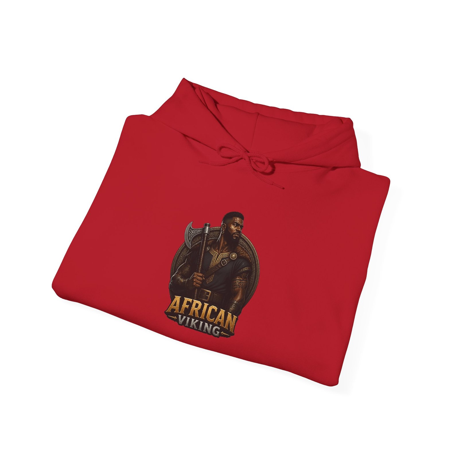 Hoodie - 'African Viking' Vintage Wildlife Graphic - Image 52