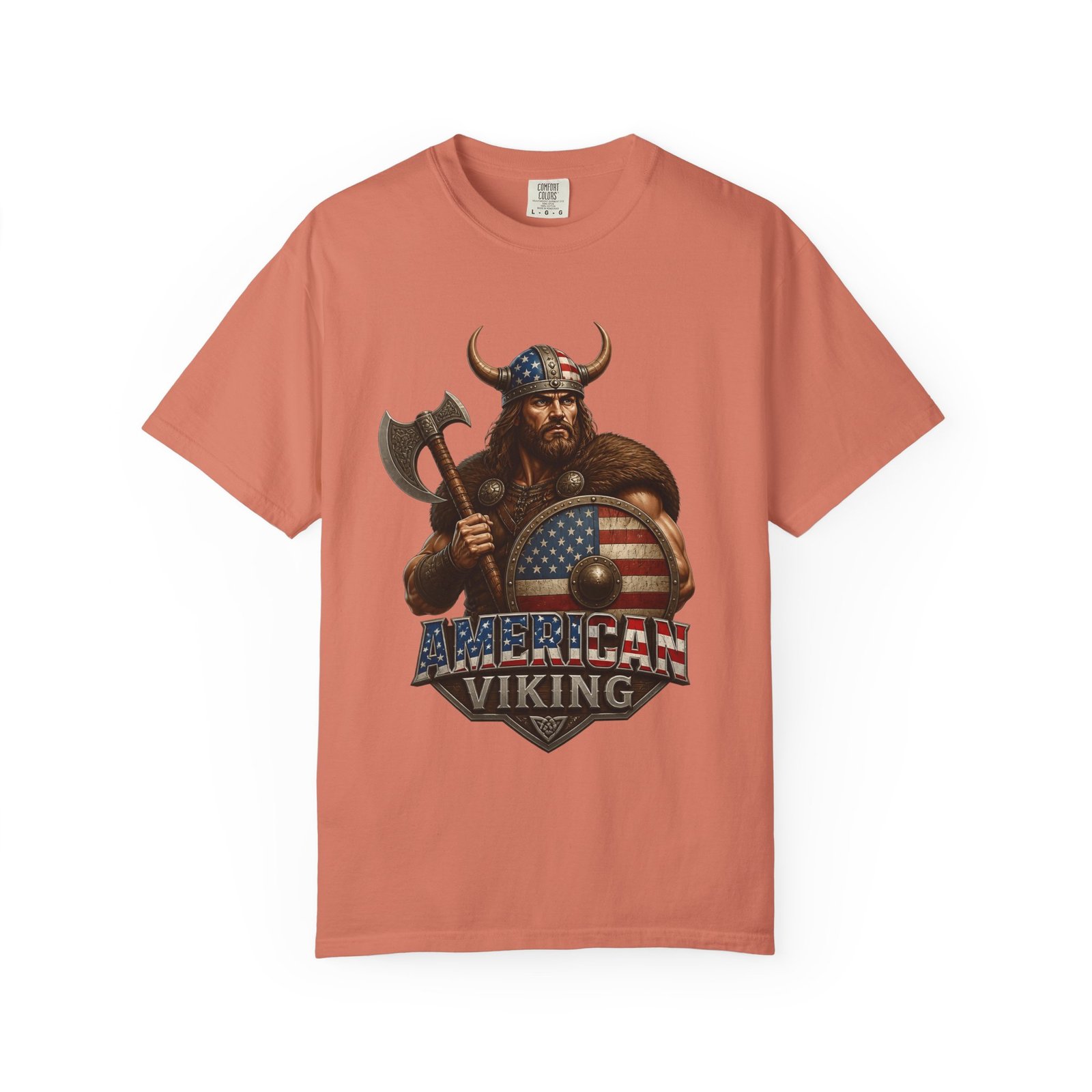 American Viking T-Shirt — Patriotic Viking Shield Tee - Image 5