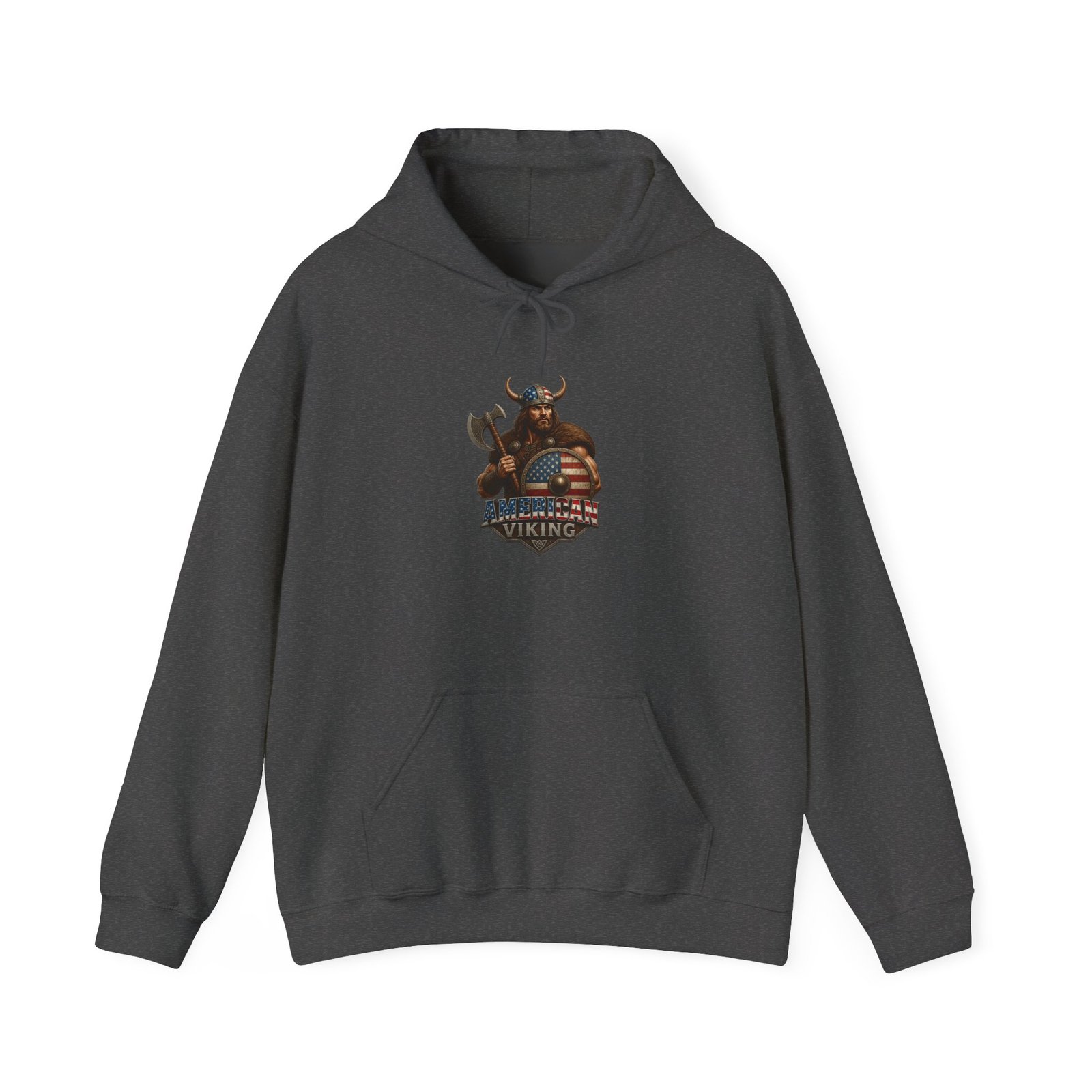 American Viking Graphic Hoodie – Braveheart Axe Logo Sweatshirt - Image 29