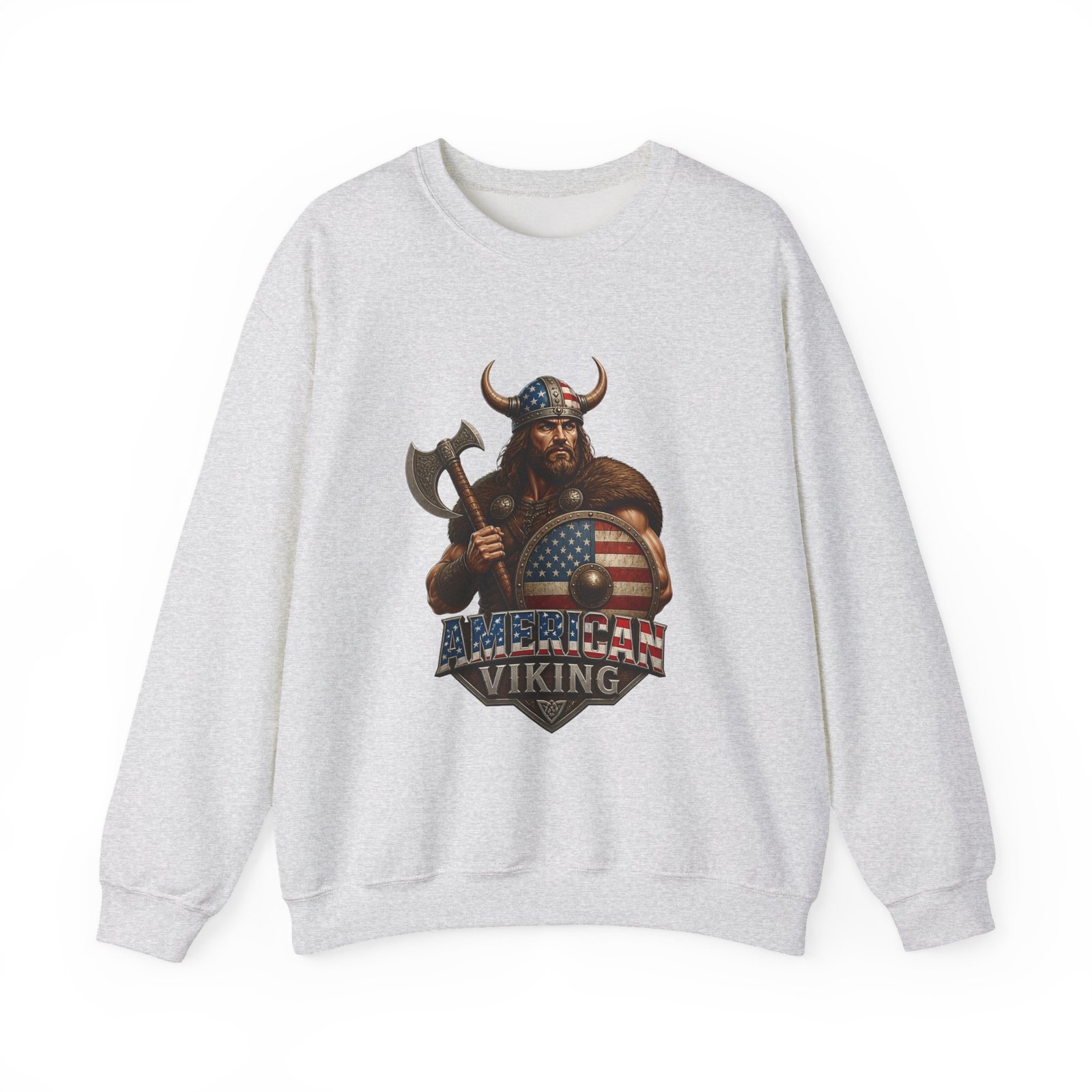 American Viking Sweatshirt - Patriotic Viking Crewneck - Image 5