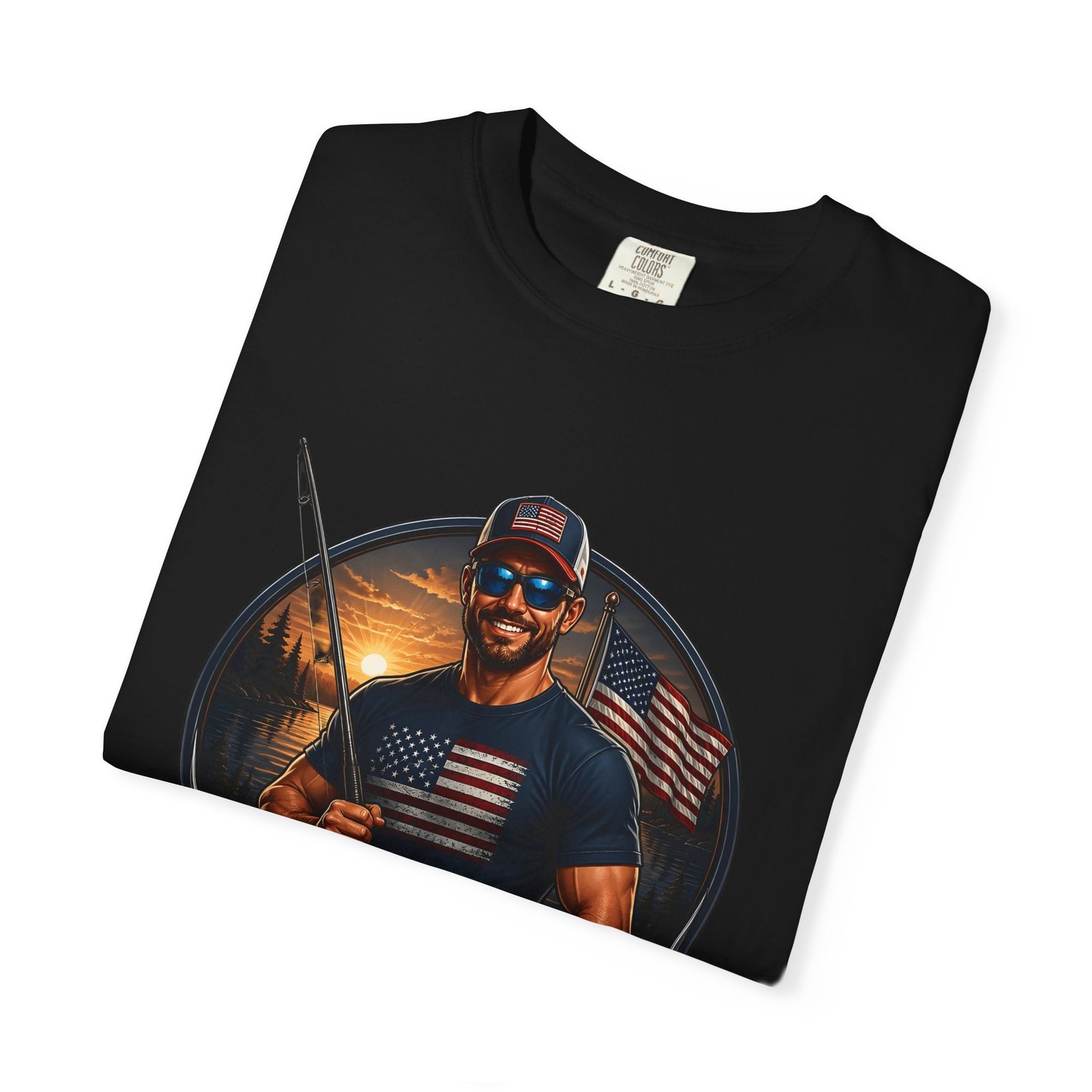 American Fisher T-Shirt — Patriotic Fishing Tee for Men - Image 51