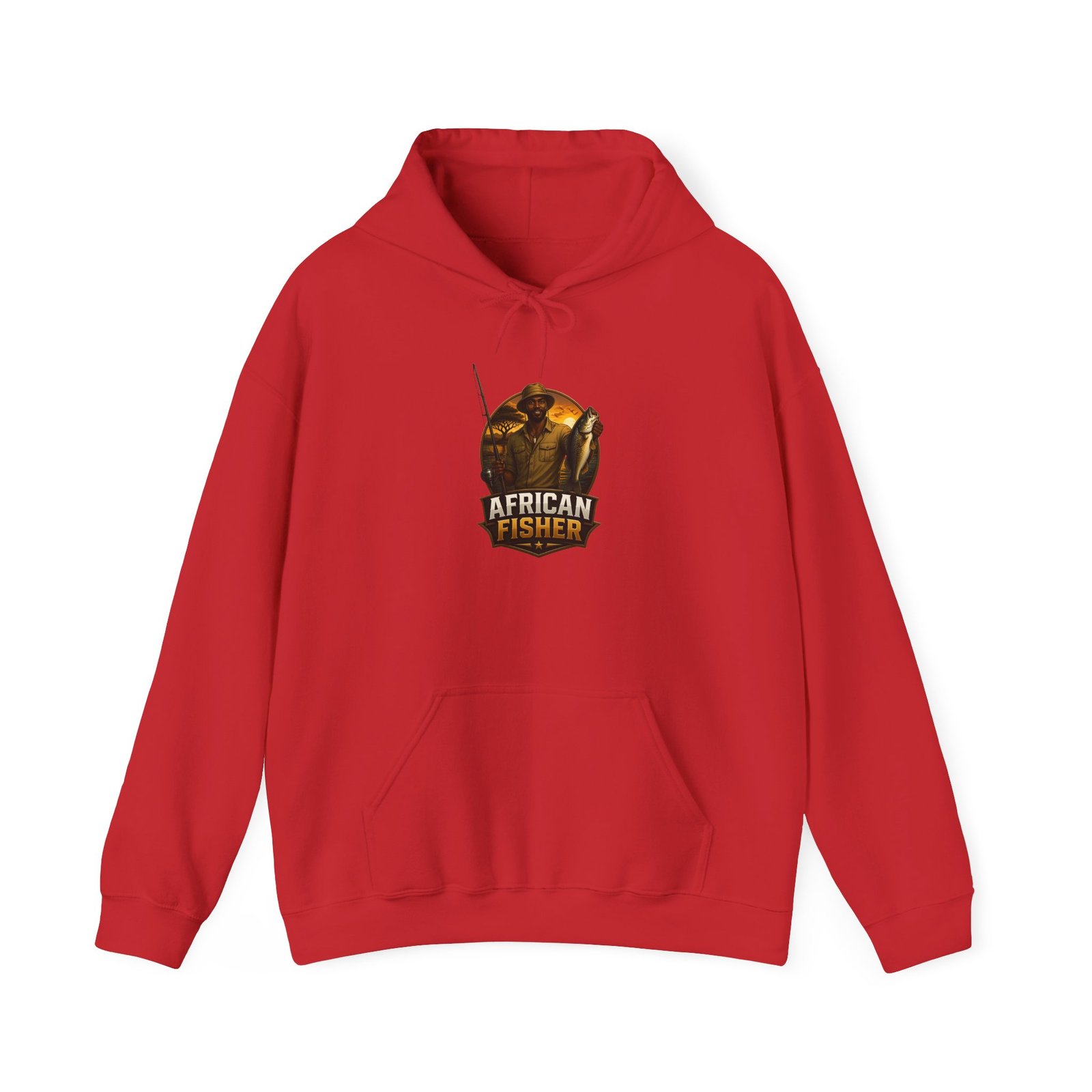 African Fisher Hoodie - Vintage Fishing Logo Pullover for Anglers - Image 41