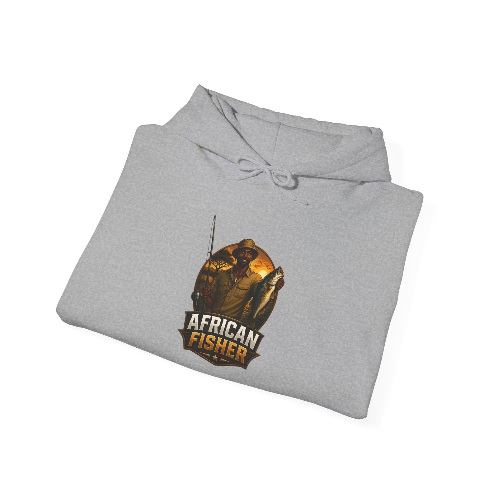 African Fisher Hoodie - Vintage Fishing Logo Pullover for Anglers - Image 20