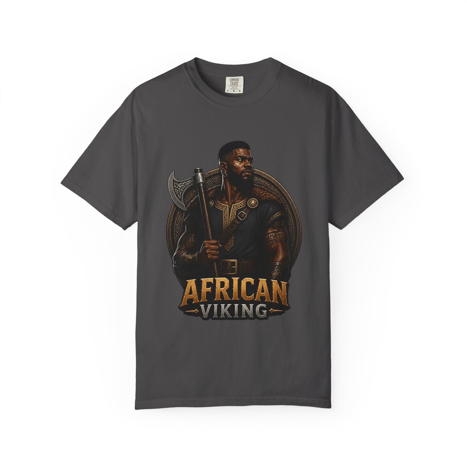 African Viking T-Shirt — Graphic Warrior Tee - Image 45