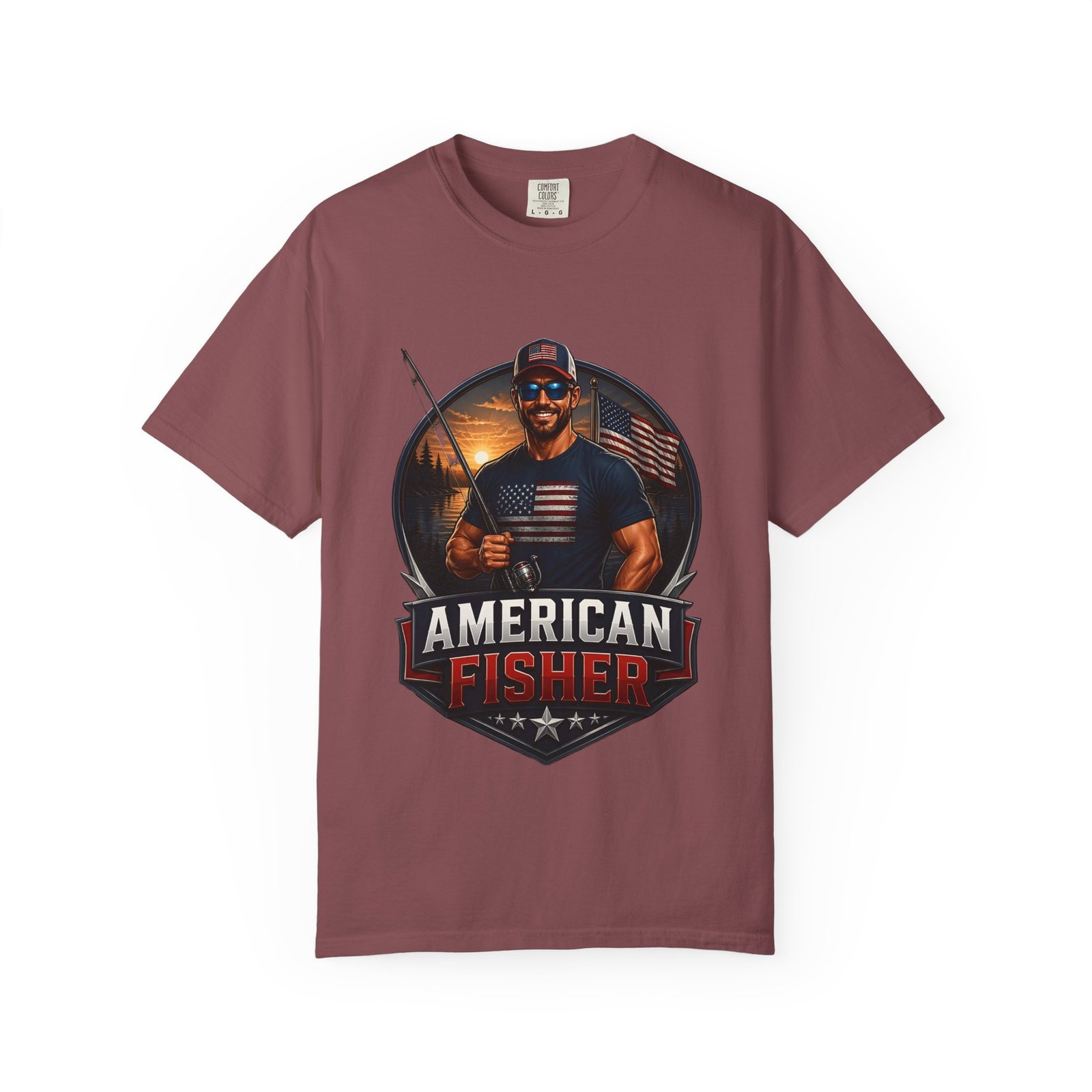 American Fisher T-Shirt — Patriotic Fishing Tee for Men - Image 13