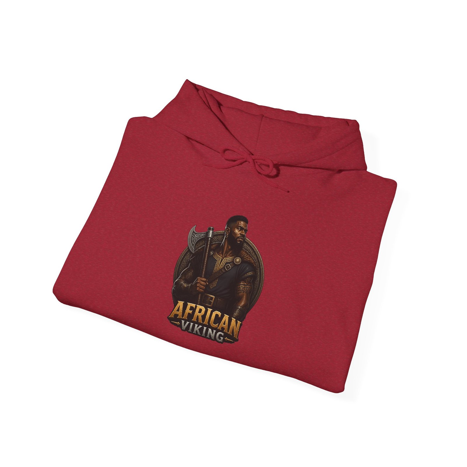 Hoodie - 'African Viking' Vintage Wildlife Graphic - Image 48