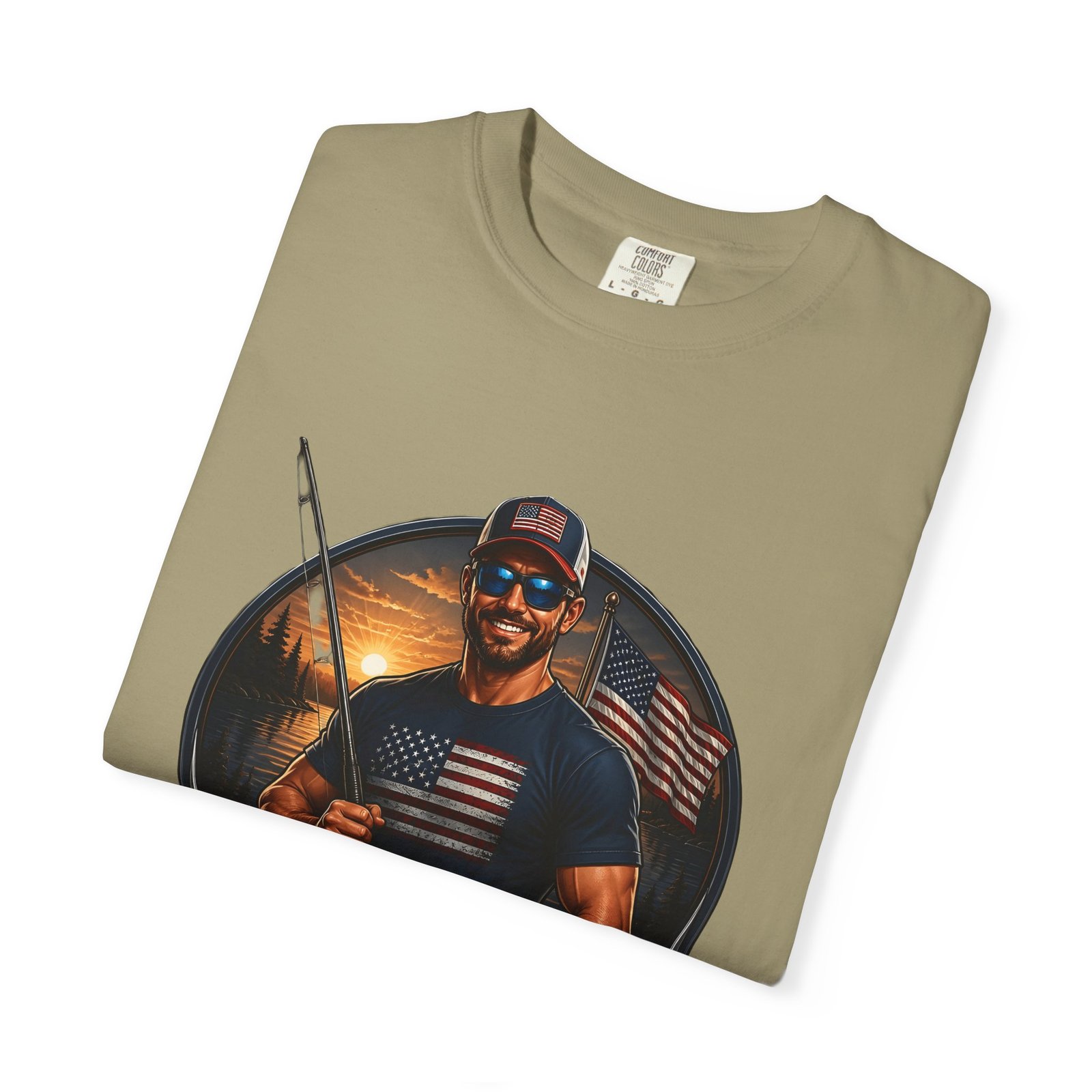 American Fisher T-Shirt — Patriotic Fishing Tee for Men - Image 23