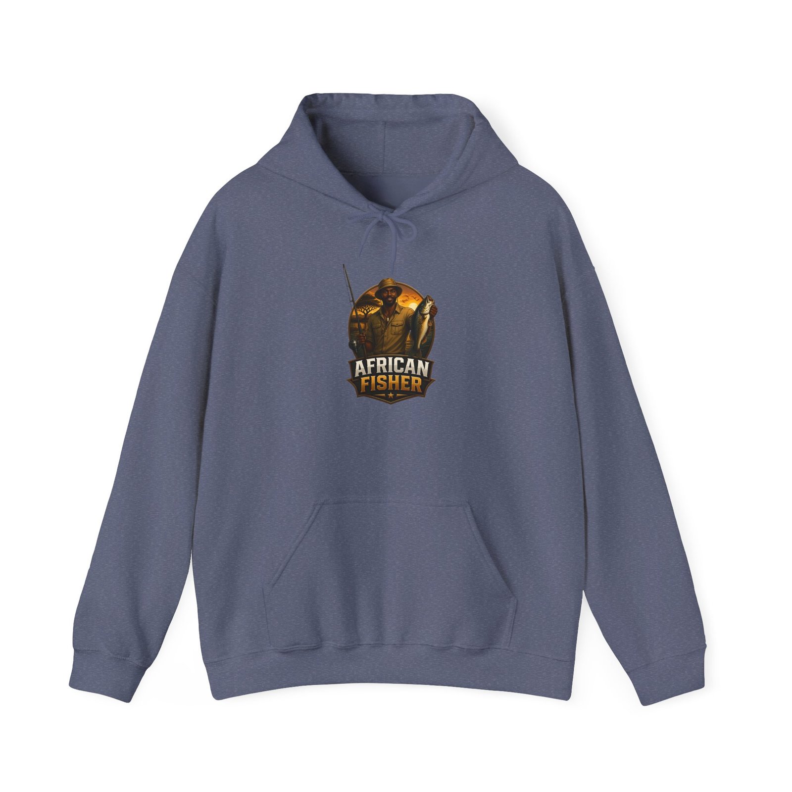 African Fisher Hoodie - Vintage Fishing Logo Pullover for Anglers - Image 37
