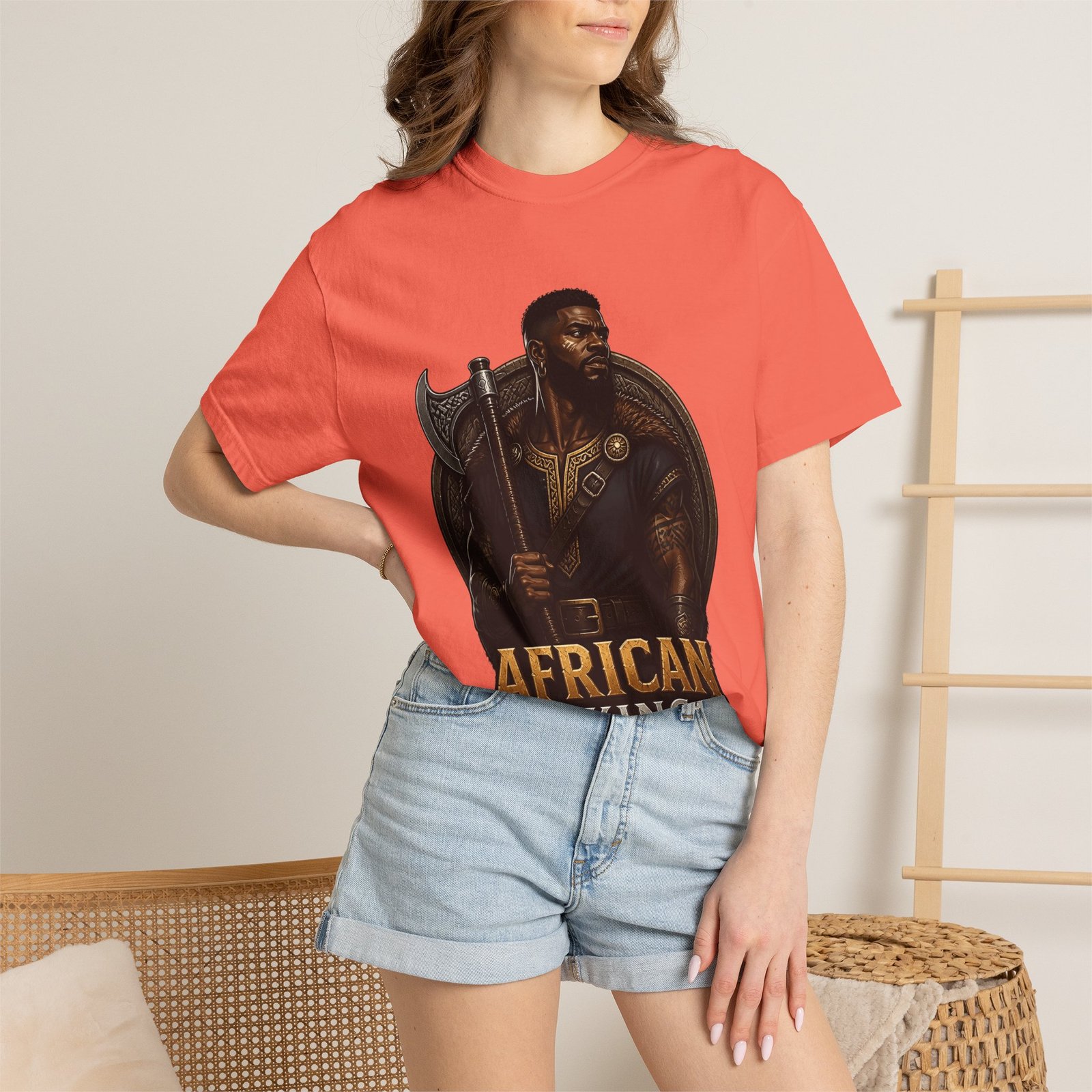 African Viking T-Shirt — Graphic Warrior Tee - Image 12