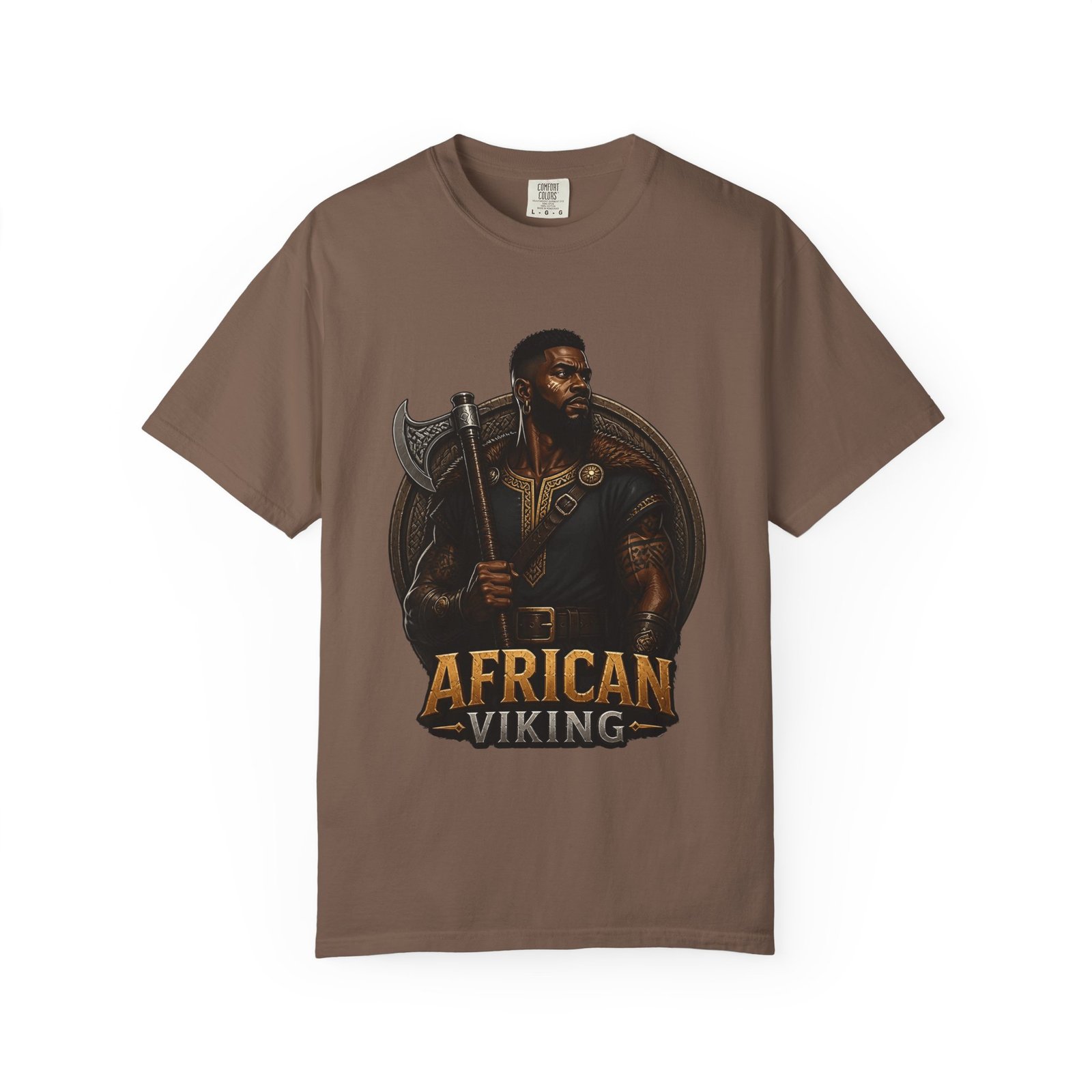 African Viking T-Shirt — Graphic Warrior Tee - Image 25