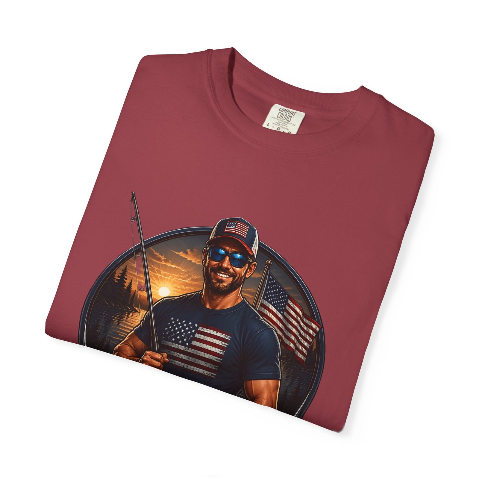 American Fisher T-Shirt — Patriotic Fishing Tee for Men - Image 55