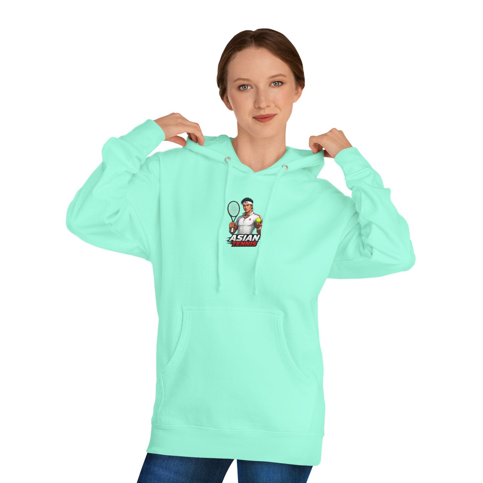 Tennis Player Graphic Hoodie — 'Asian Tennis ' Retro Tennis Design - Image 11