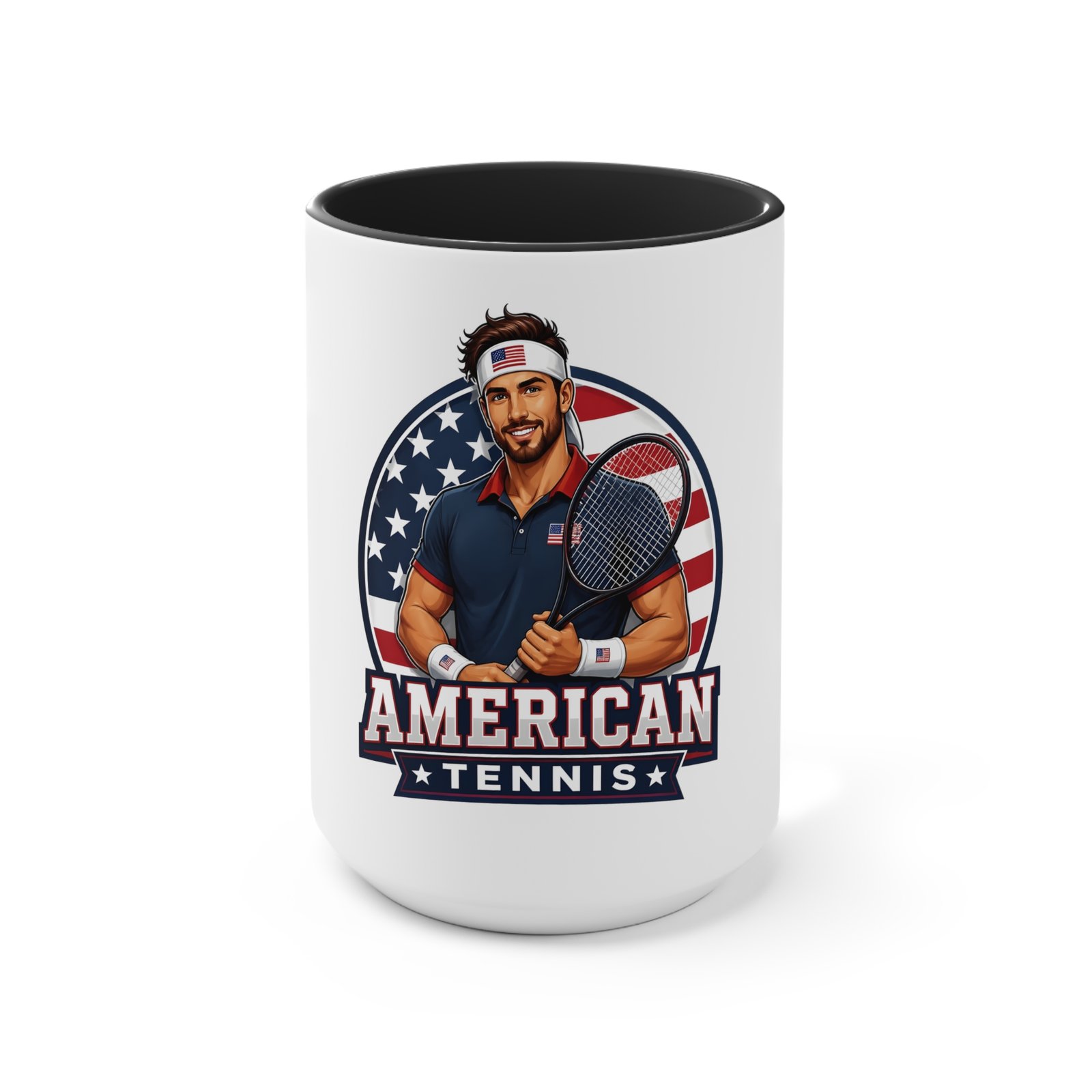 American Tennis Accent Mug – Patriotic USA Tennis Player Coffee Cup - Image 13