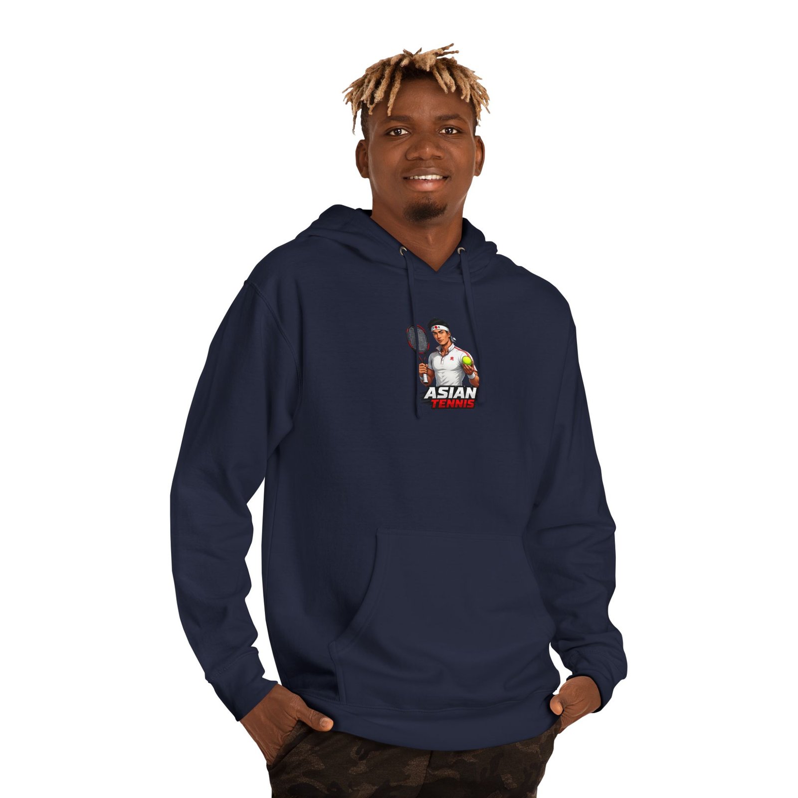 Tennis Player Graphic Hoodie — 'Asian Tennis ' Retro Tennis Design - Image 20