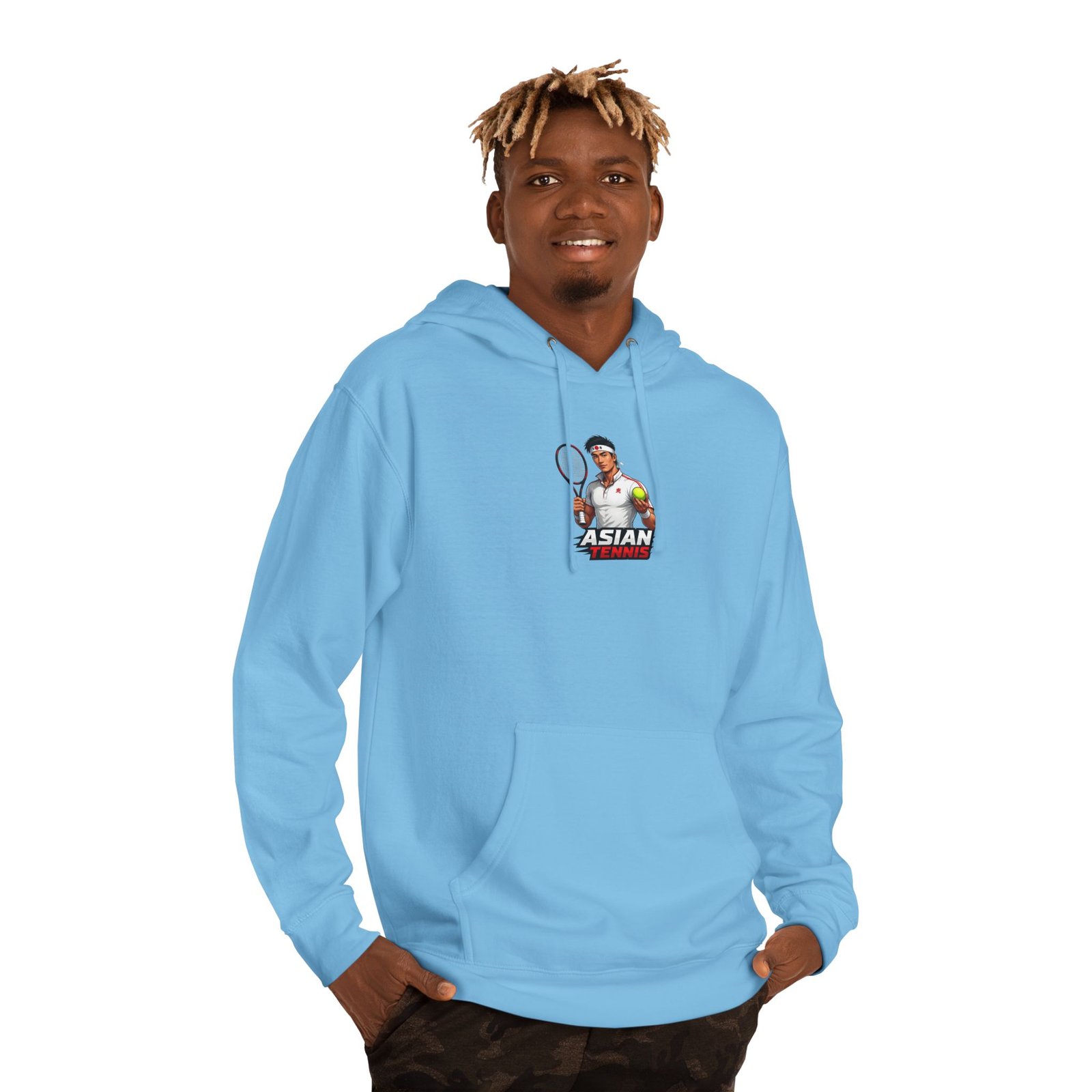 Tennis Player Graphic Hoodie — 'Asian Tennis ' Retro Tennis Design - Image 16