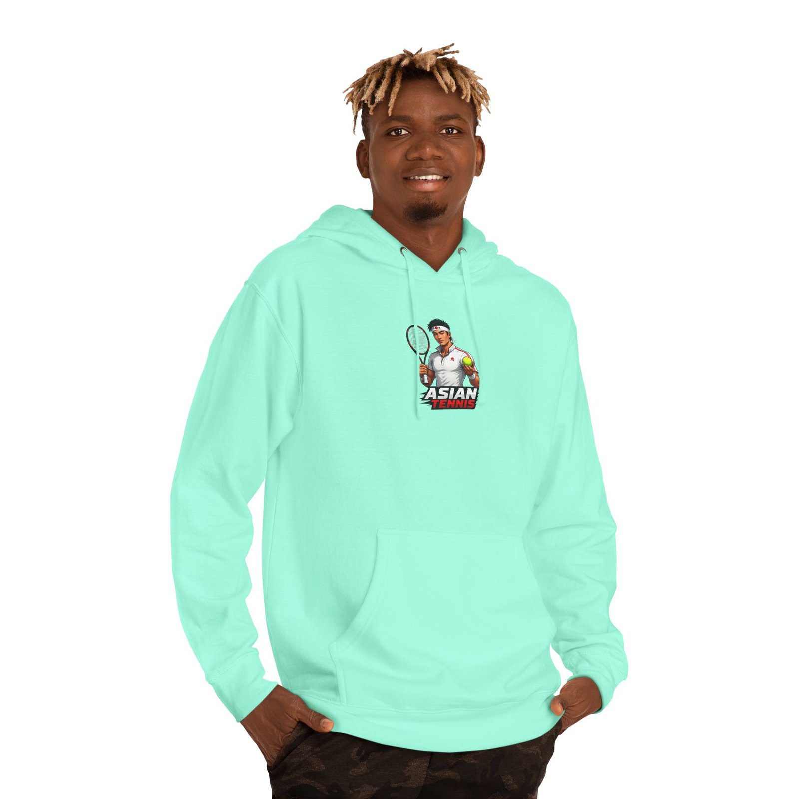 Tennis Player Graphic Hoodie — 'Asian Tennis ' Retro Tennis Design - Image 12