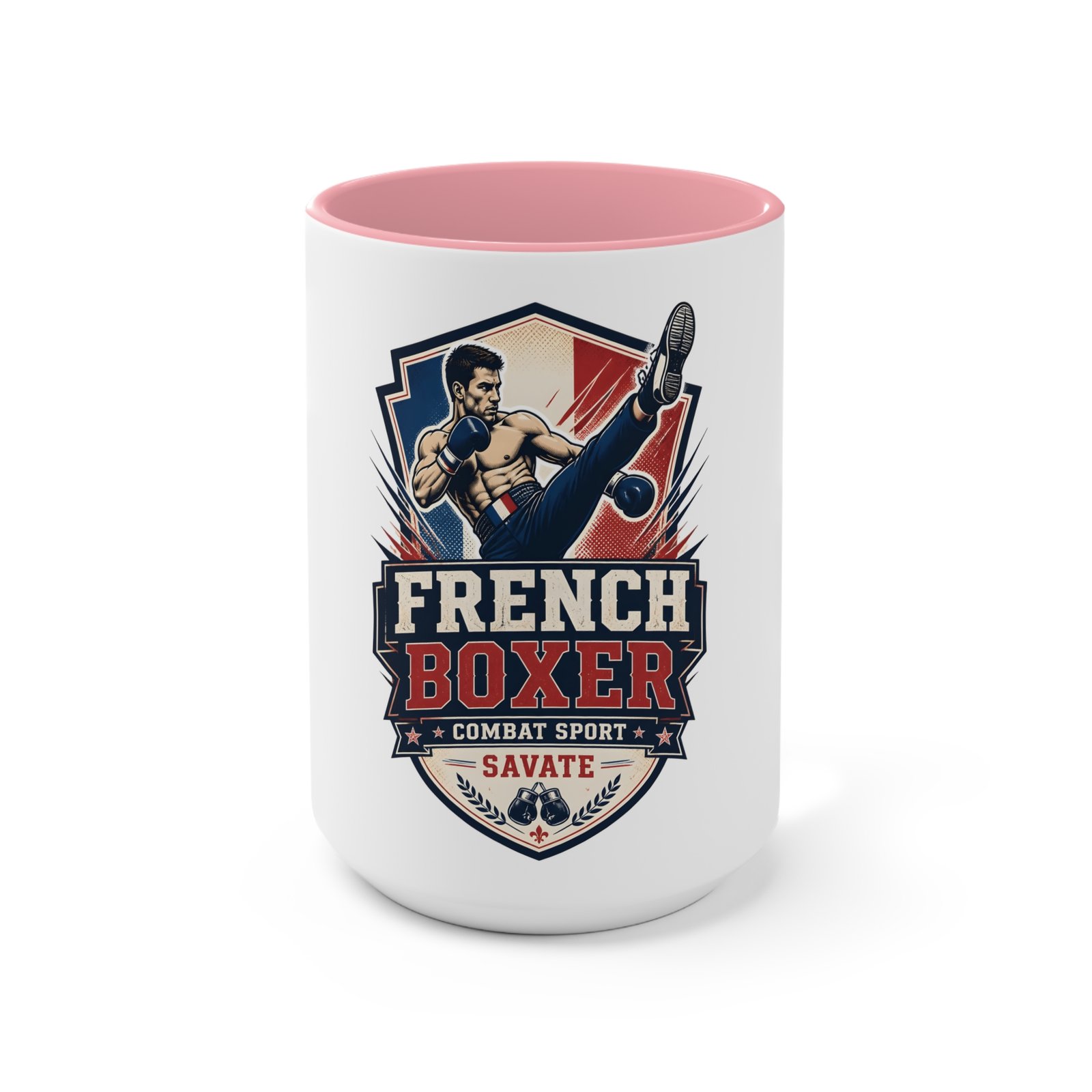 French Boxer Savate Accent Mug — Combat Sport Coffee Cup - Image 17