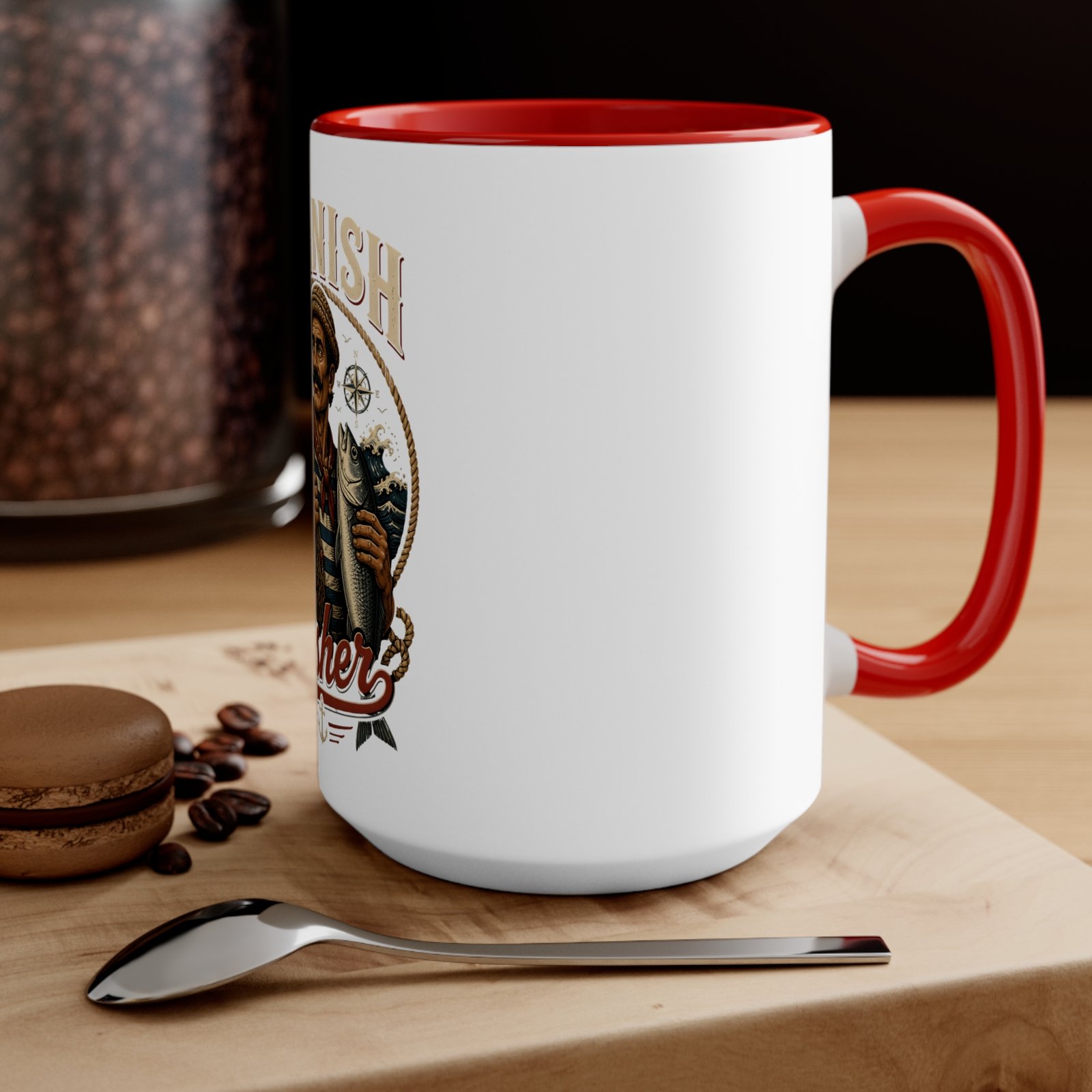 Spanish Fisher Accent Mug — Vintage Nautical Fisherman Coffee Cup - Image 24