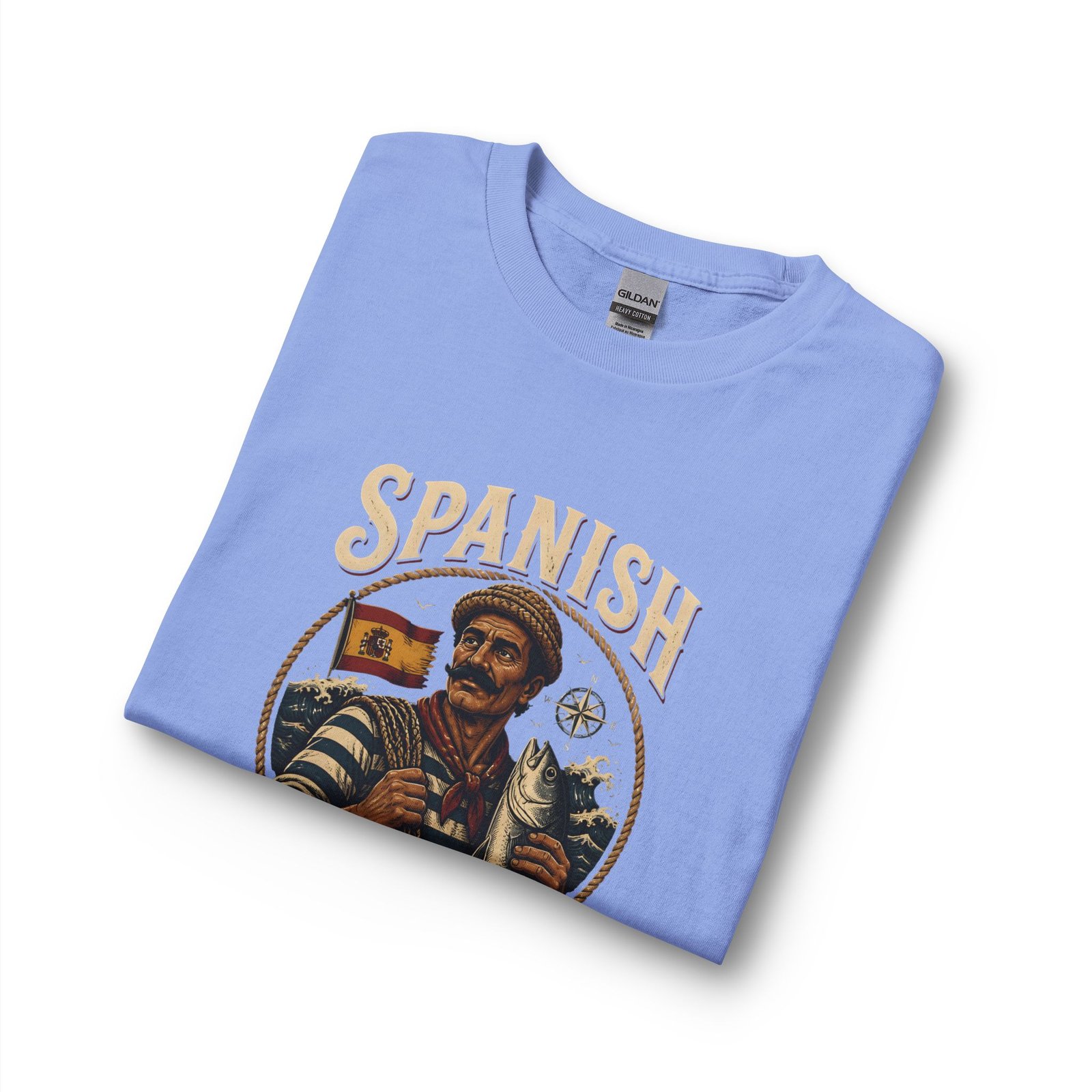 Spanish Fisher Long Sleeve T‑Shirt – Vintage Maritime Fisherman Graphic - Image 27