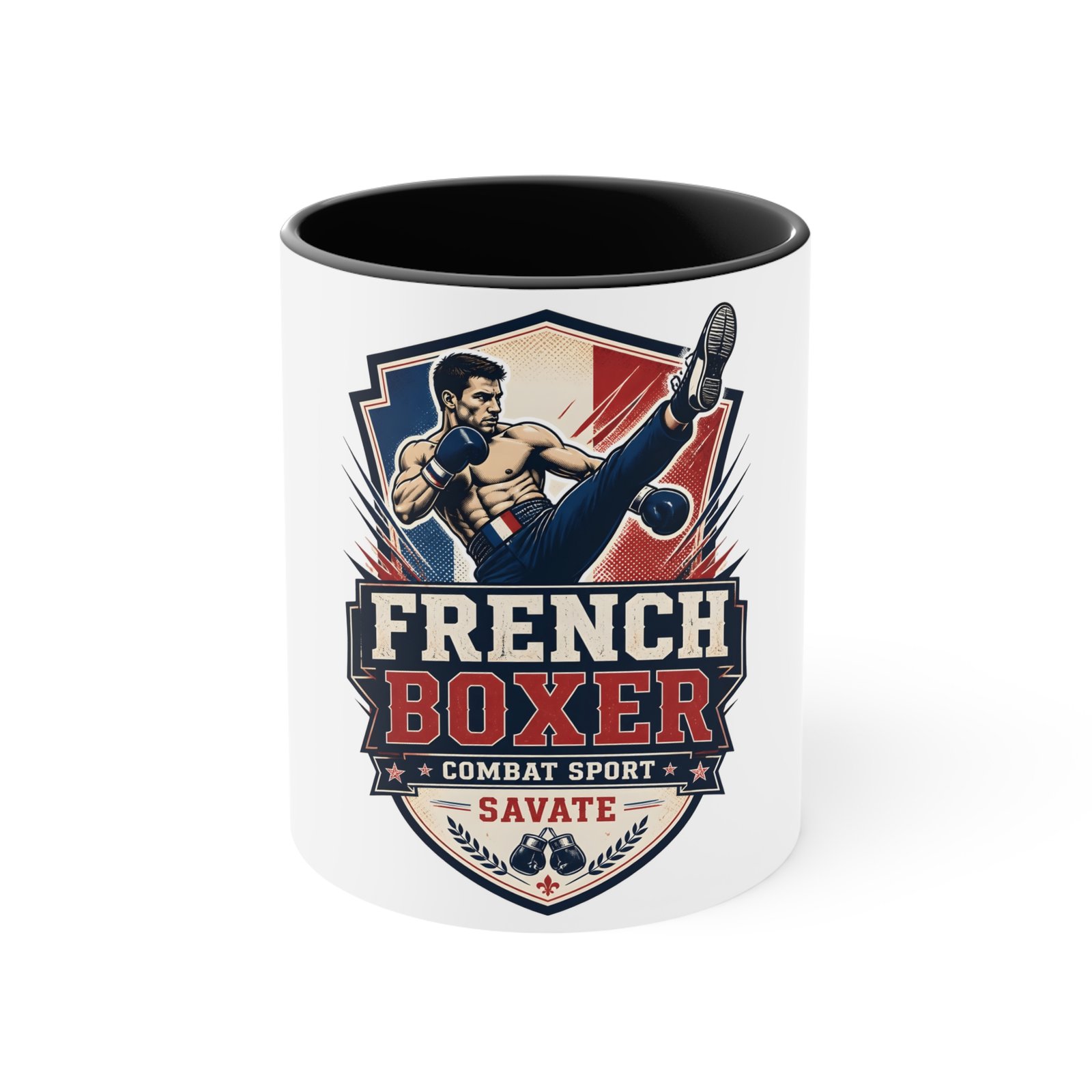 French Boxer Savate Accent Mug — Combat Sport Coffee Cup - Image 9