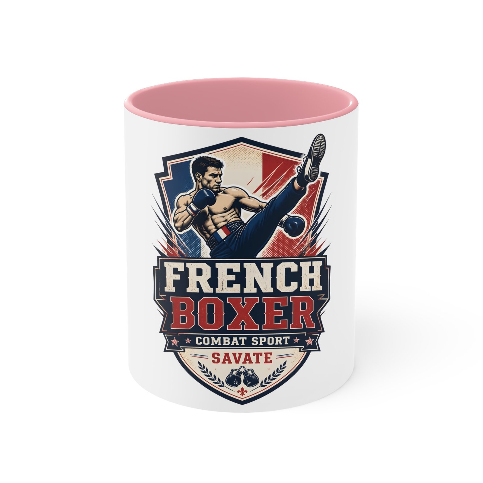 French Boxer Savate Accent Mug — Combat Sport Coffee Cup