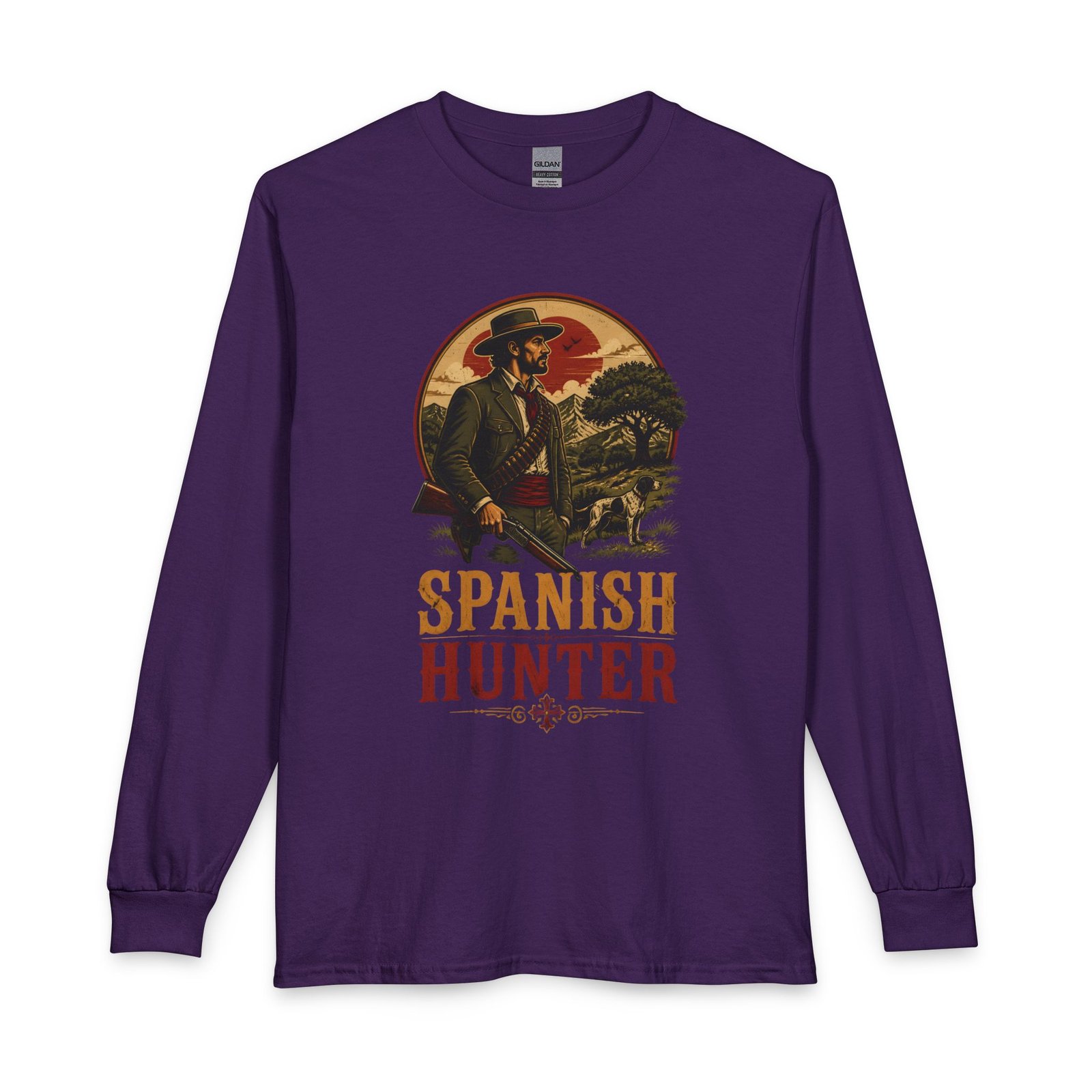 Spanish Hunter Long Sleeve T-Shirt — Vintage Western Hunting Graphic - Image 37