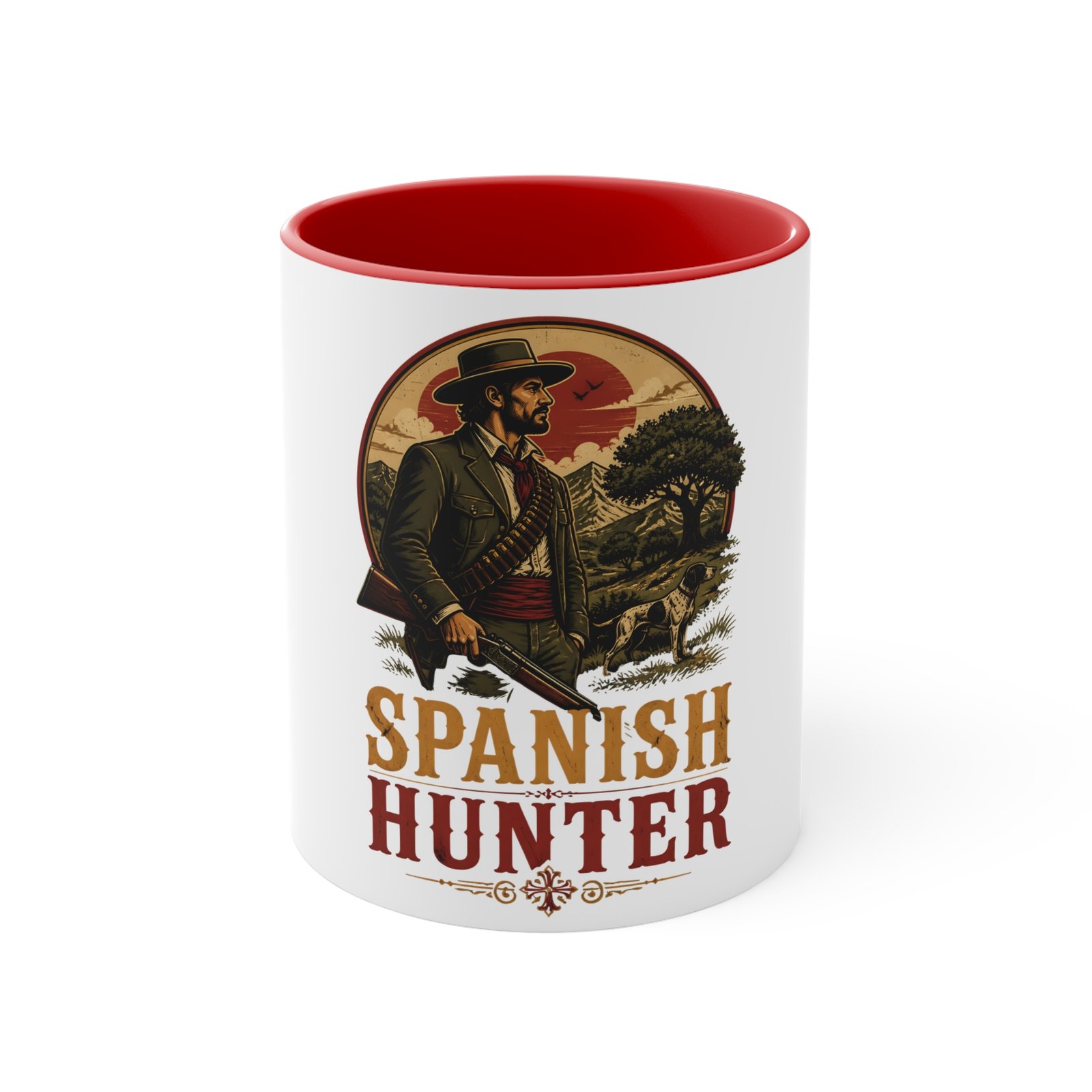 Spanish Hunter Accent Mug – Vintage Rustic Hunting Coffee Cup - Image 5