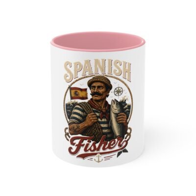 Spanish Fisher Accent Mug — Vintage Nautical Fisherman Coffee Cup