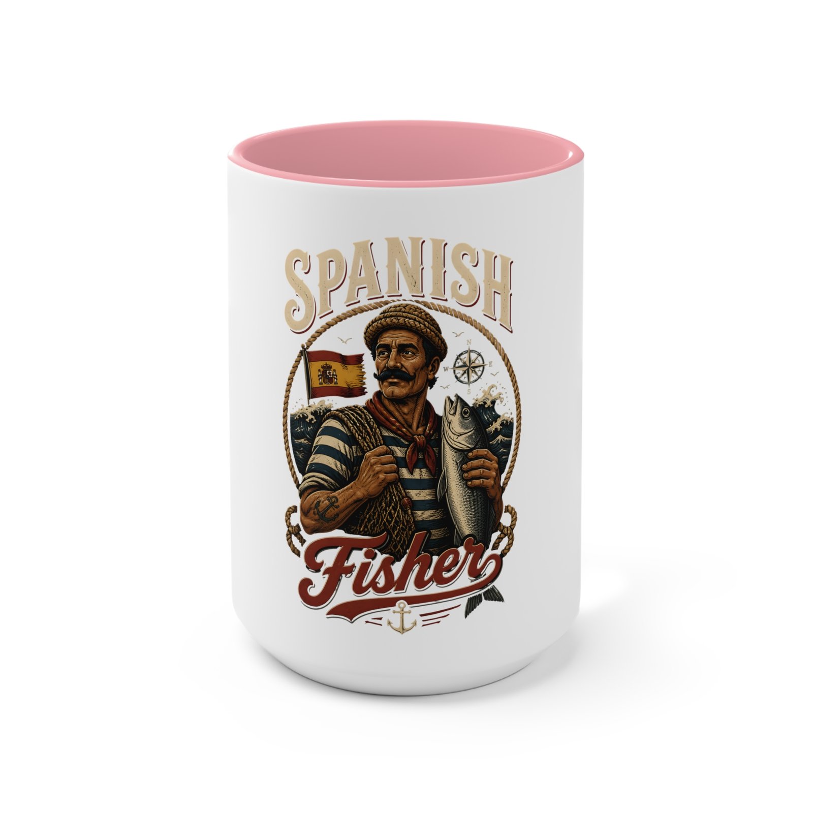 Spanish Fisher Accent Mug — Vintage Nautical Fisherman Coffee Cup - Image 17