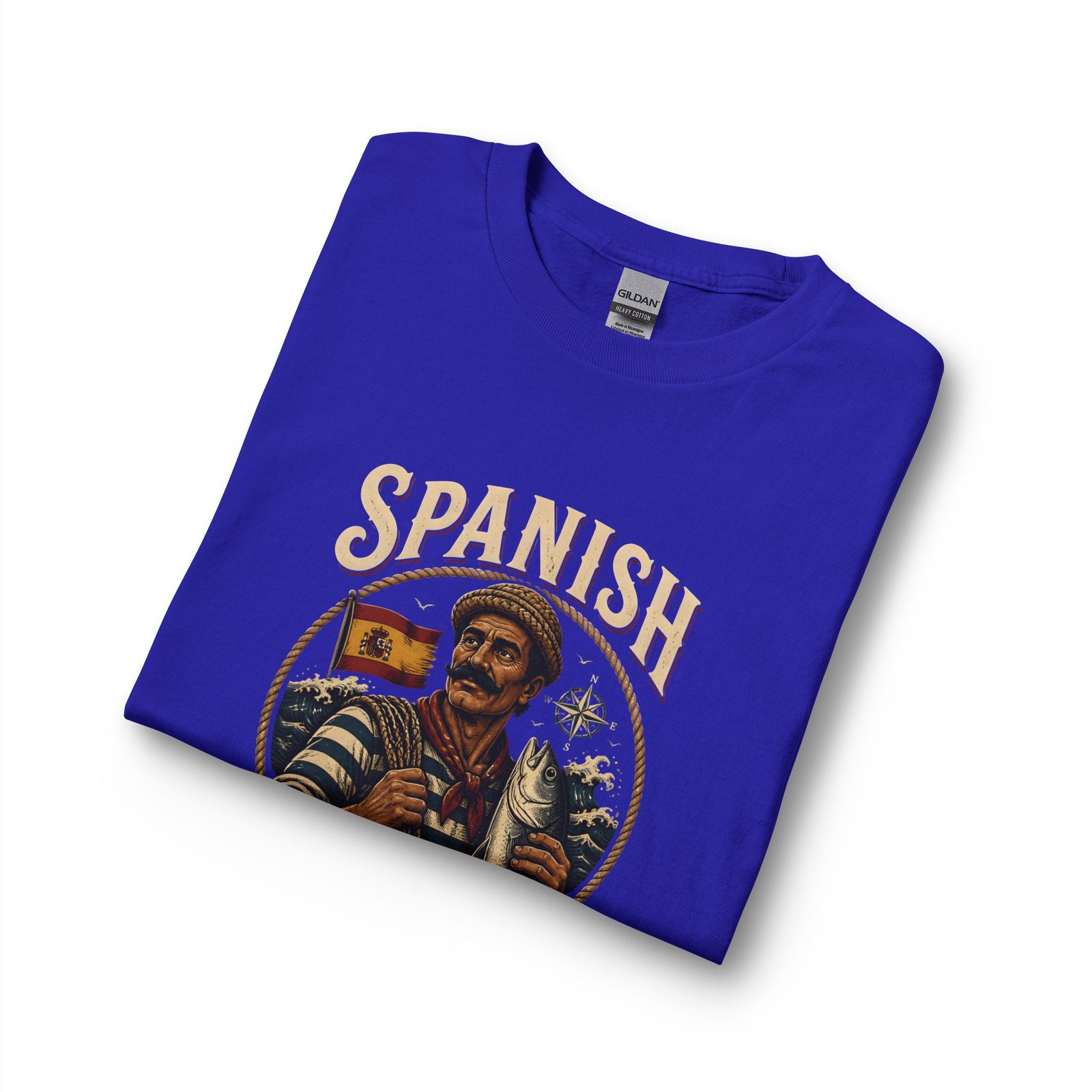 Spanish Fisher Long Sleeve T‑Shirt – Vintage Maritime Fisherman Graphic - Image 31