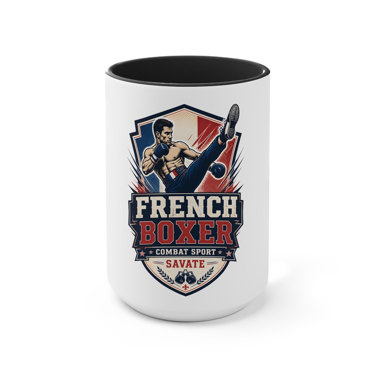 French Boxer Savate Accent Mug — Combat Sport Coffee Cup - Image 13