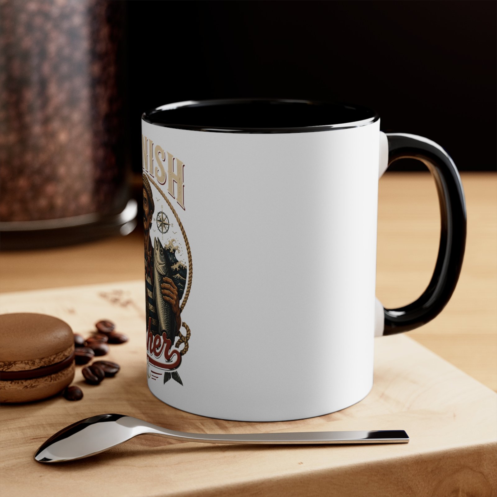 Spanish Fisher Accent Mug — Vintage Nautical Fisherman Coffee Cup - Image 12