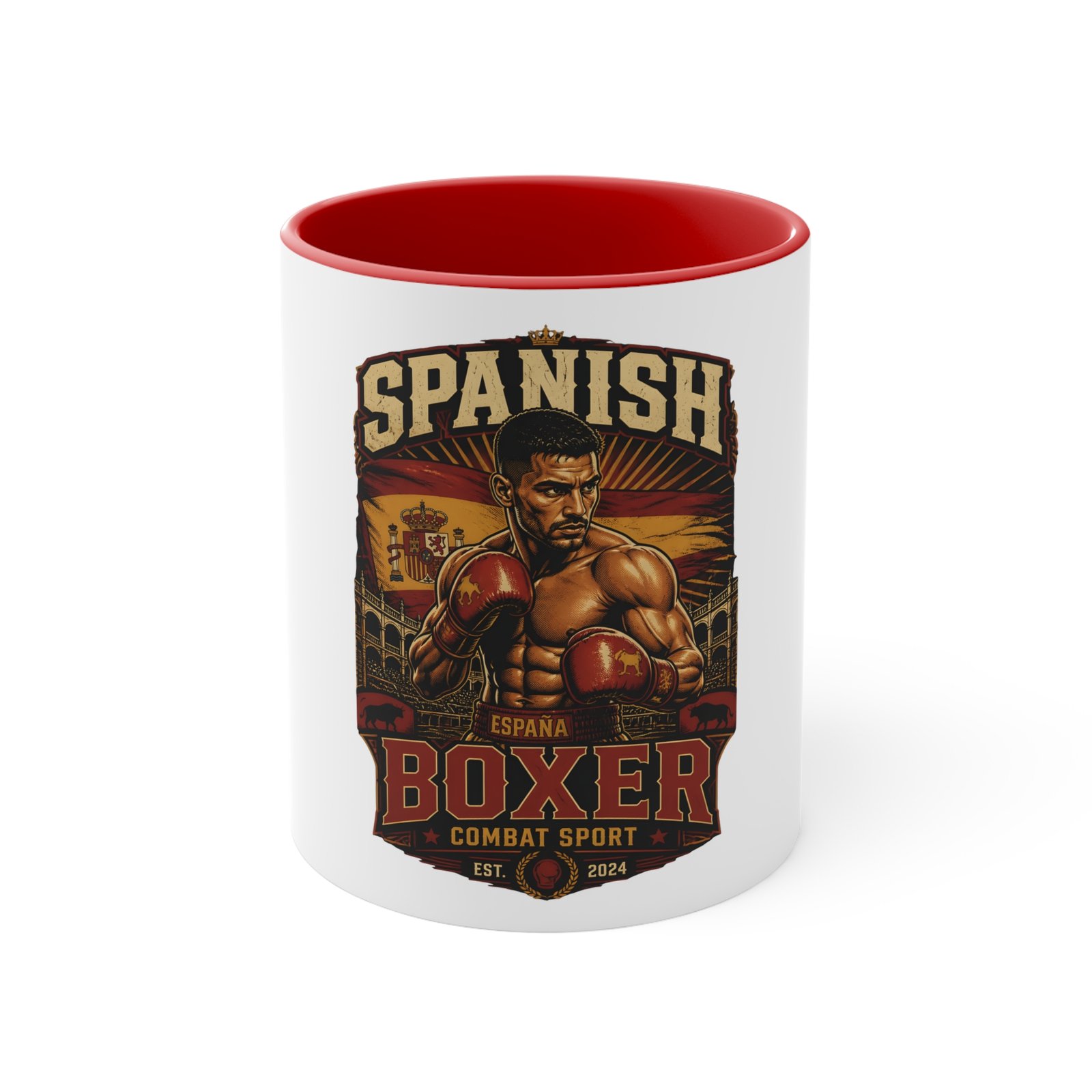Spanish Boxer Mug — Vintage Boxing Design Accent Coffee Cup - Image 5